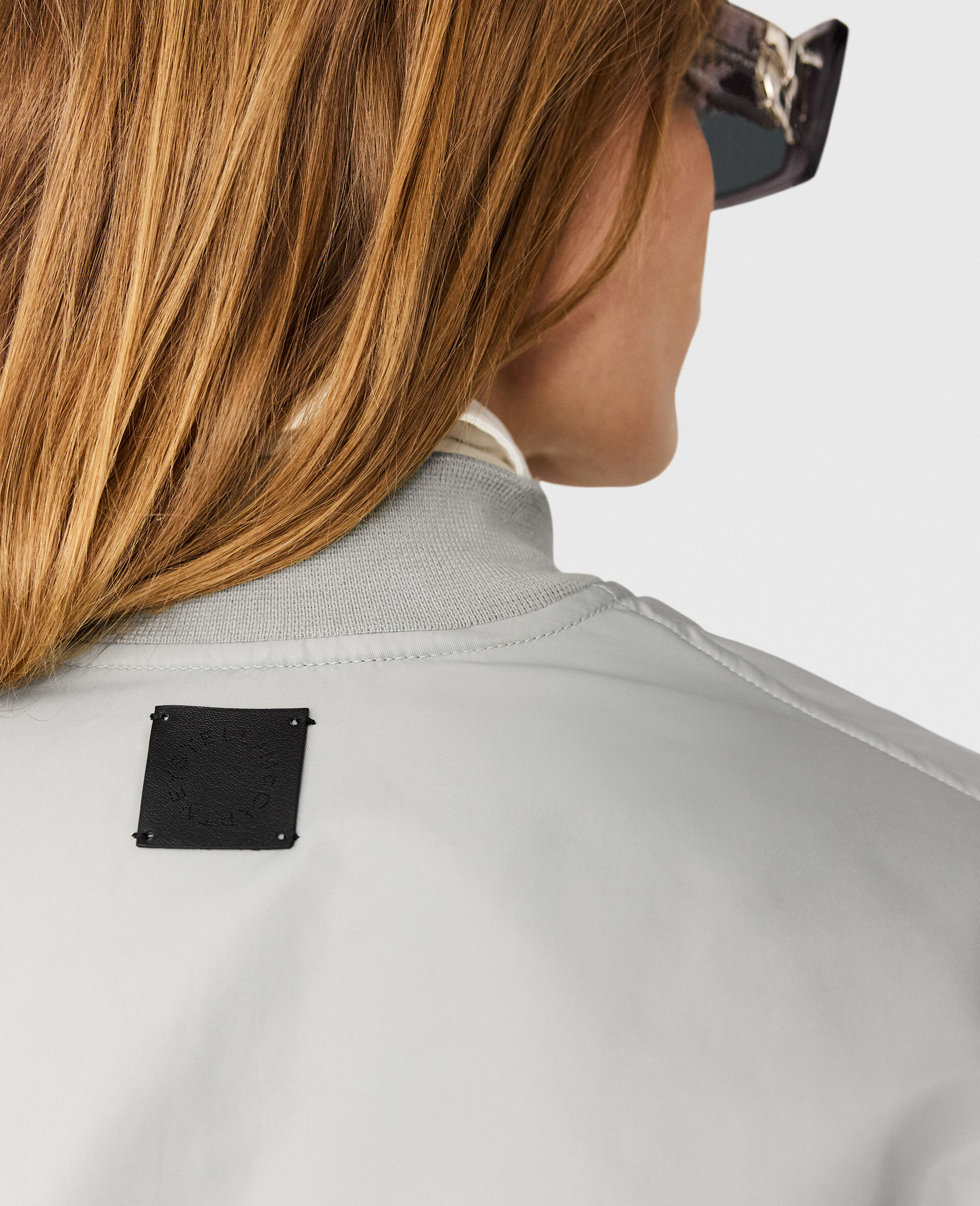 Cropped Bomber Jacket-Green-large image number 6