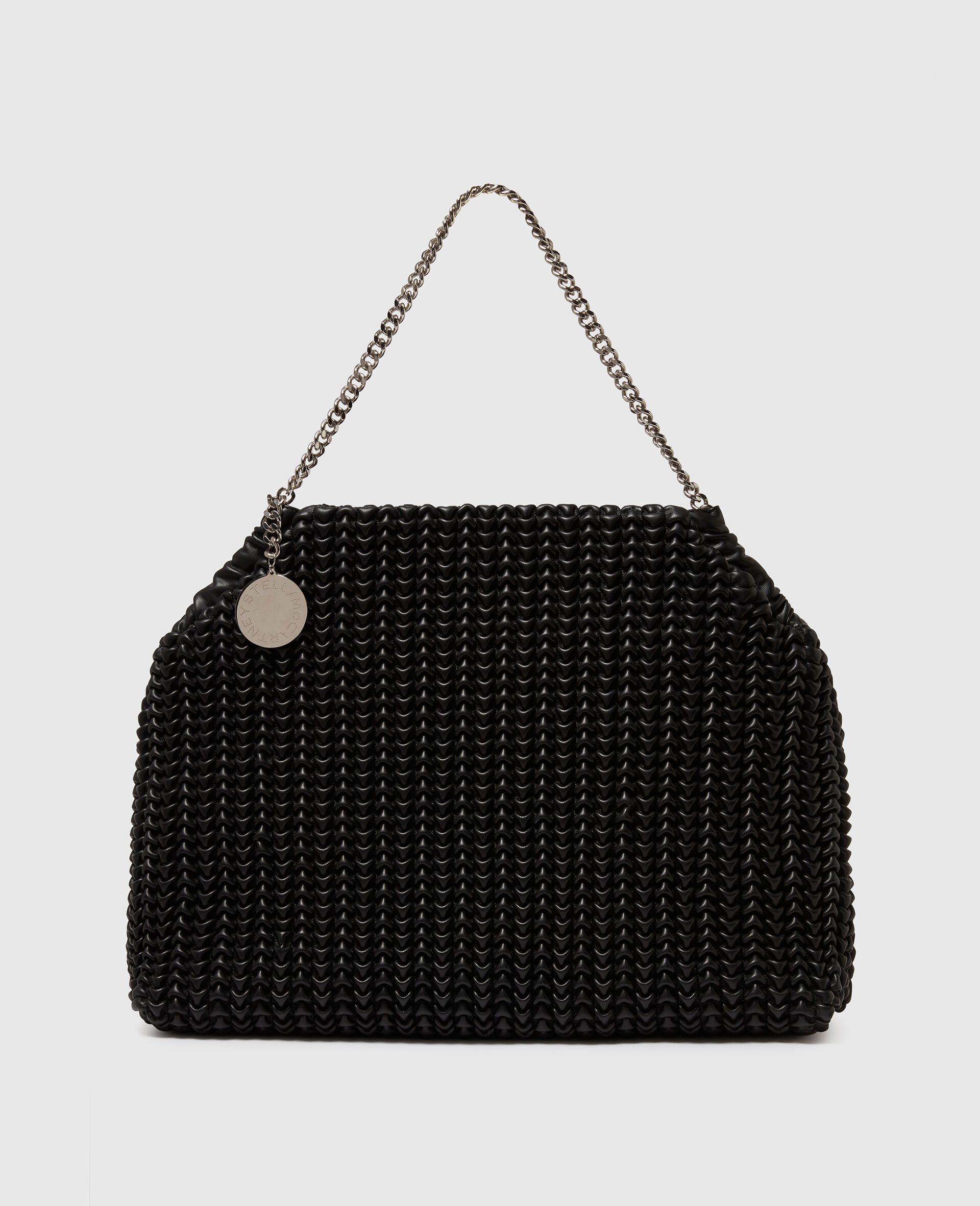 Falabella Popcorn Drawstring Tote Bag-Black-large image number 0