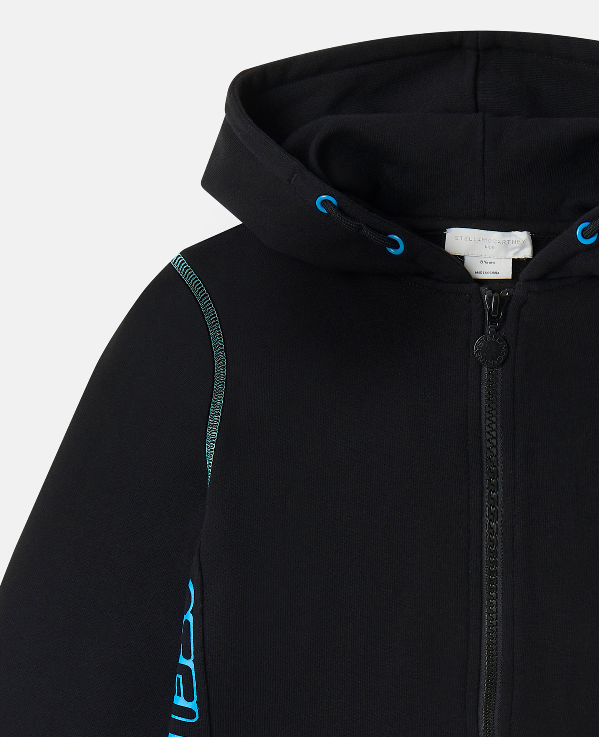 SMC Neon Trim Zip Hoodie-Black-large SMC Neon Trim Zip Hoodie-Black-large image number 3