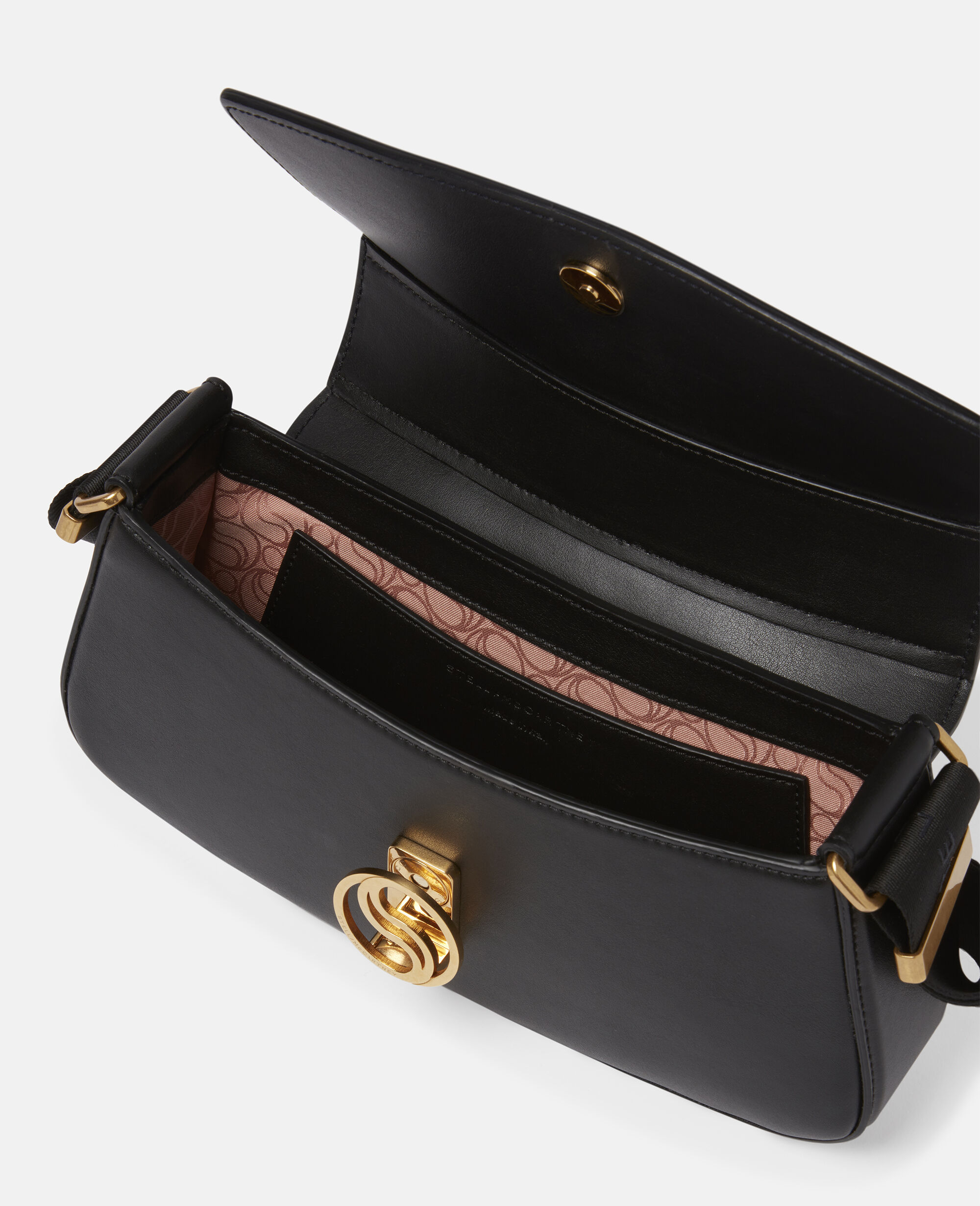 Women Black S-Wave Shoulder Bag | Stella McCartney US