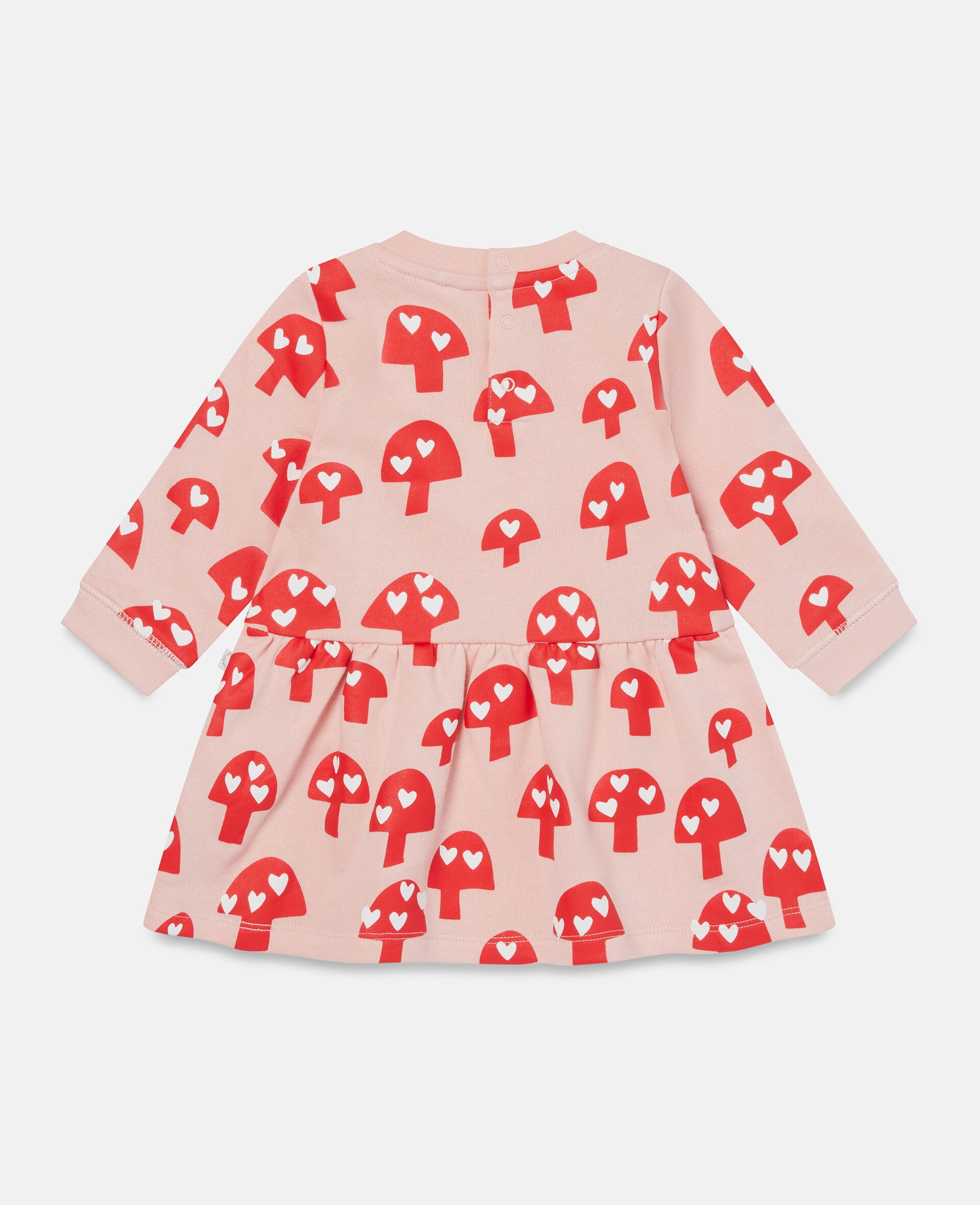 Cotton Fleece Mushroom Print Dress-Pink-large image number 1