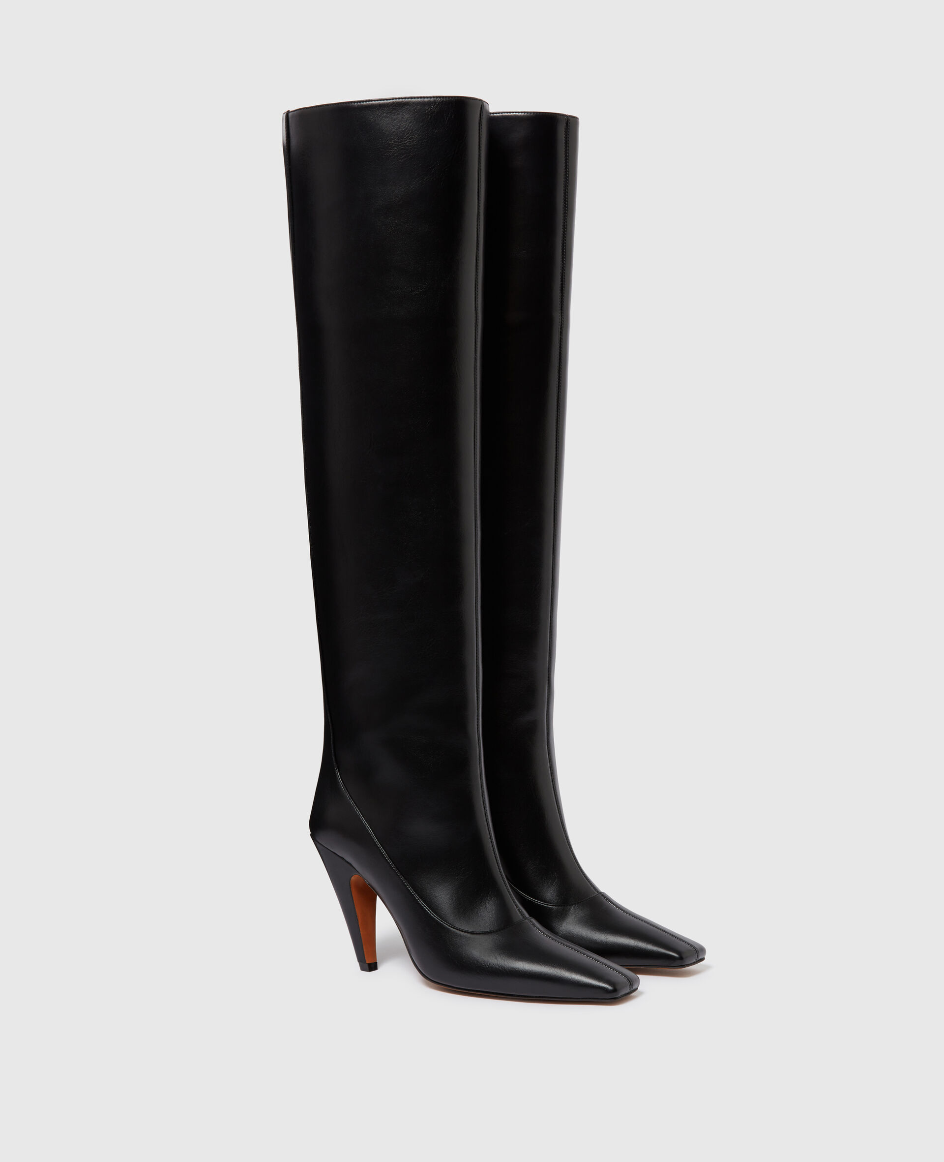 Stella Spur Knee-High Heeled Boots-Black-medium Stella Spur Knee-High Heeled Boots-Black-medium
