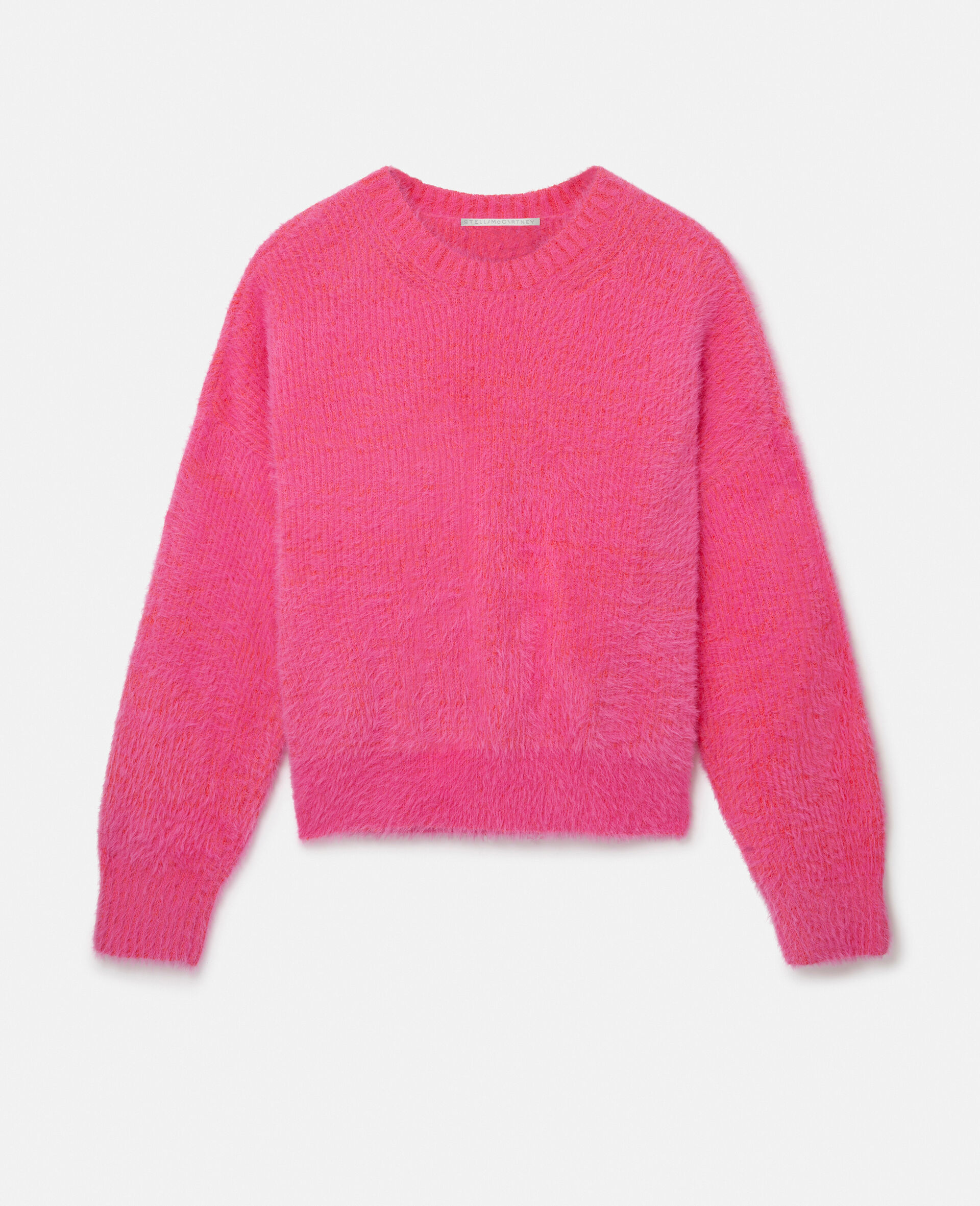 Fluffy Knit Jumper-Pink-medium