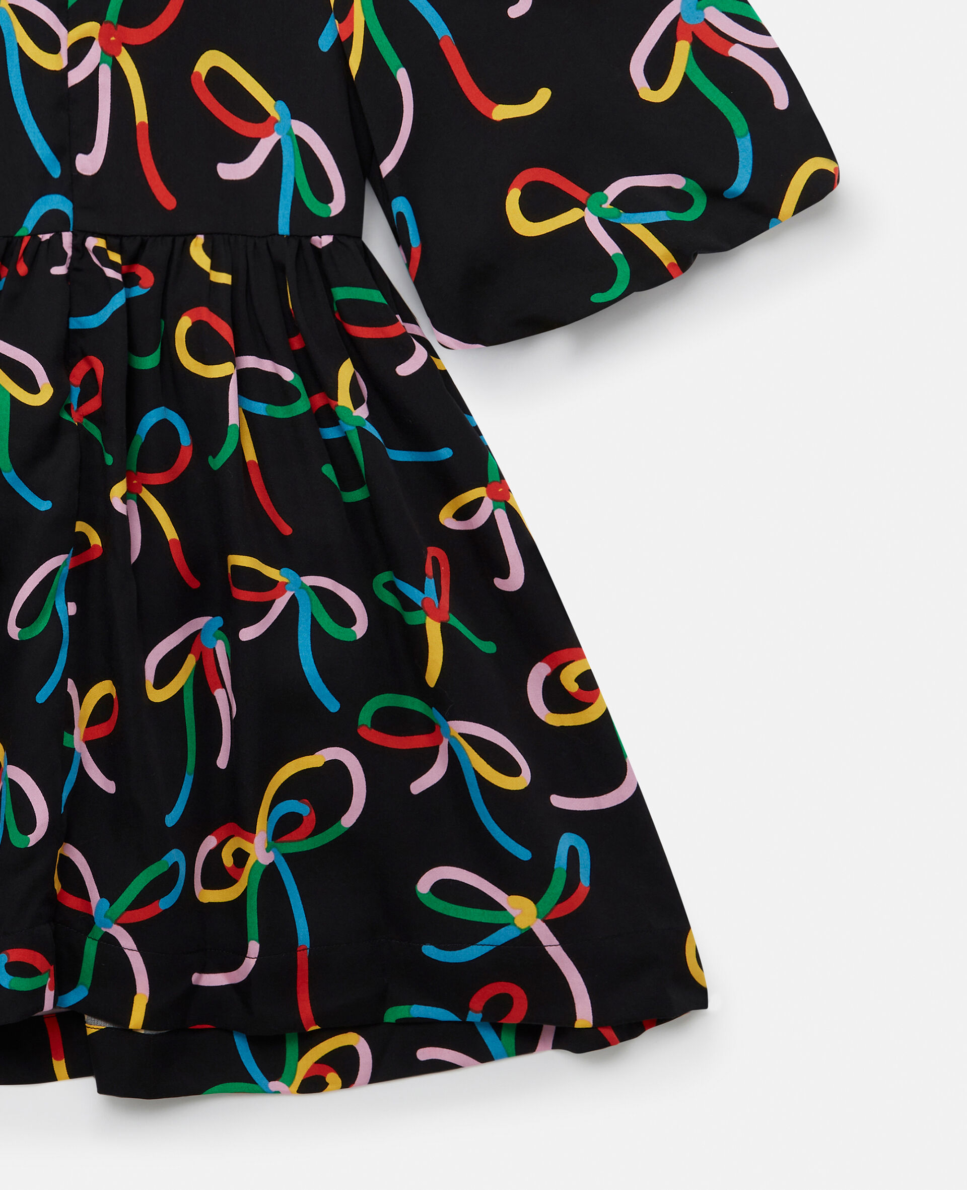 Ribbon Print Puff-Sleeve Dress-Multicolour-large Ribbon Print Puff-Sleeve Dress-Multicolour-large image number 3