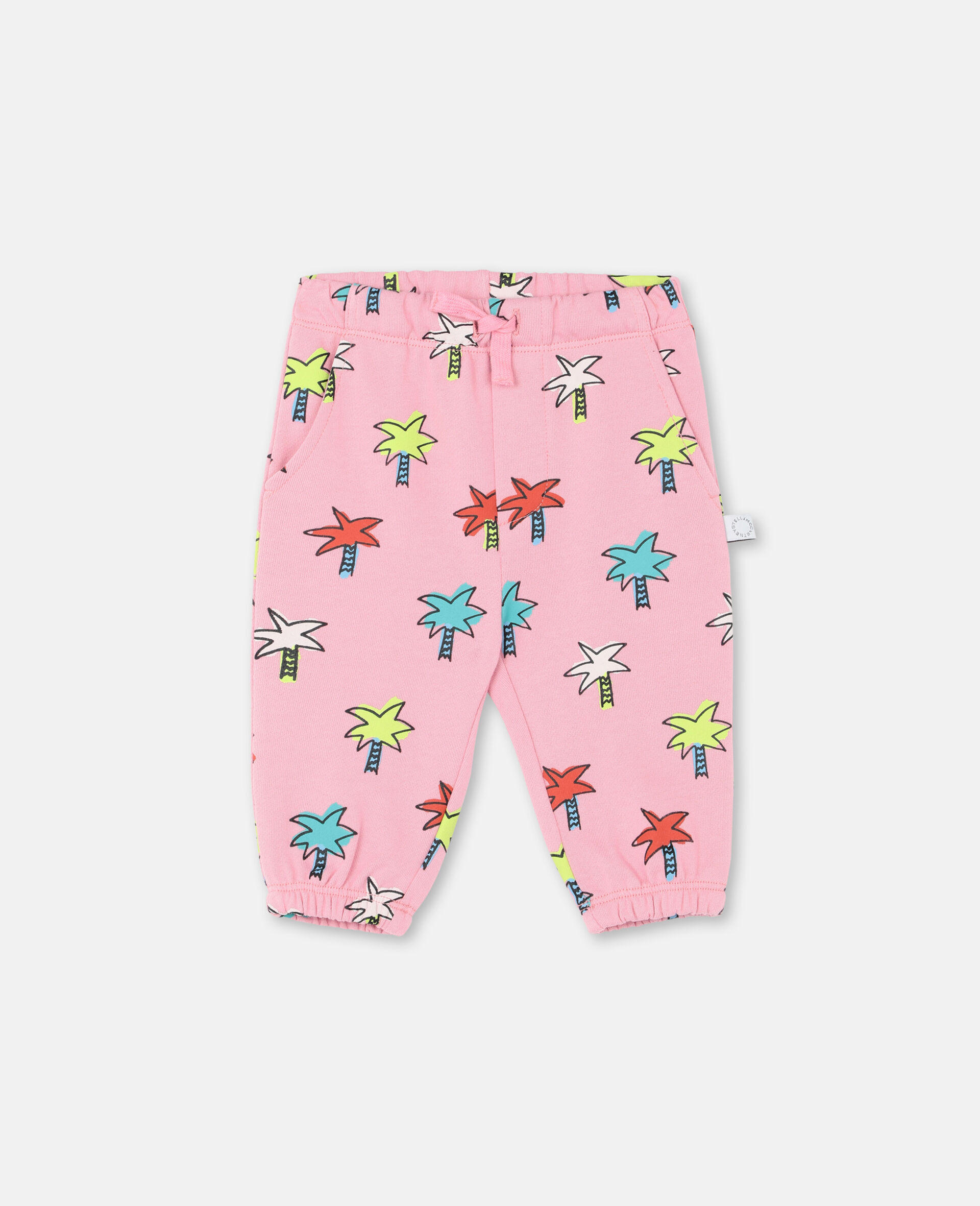 Doodly Palms Cotton Sweatpants -Pink-large image number 0