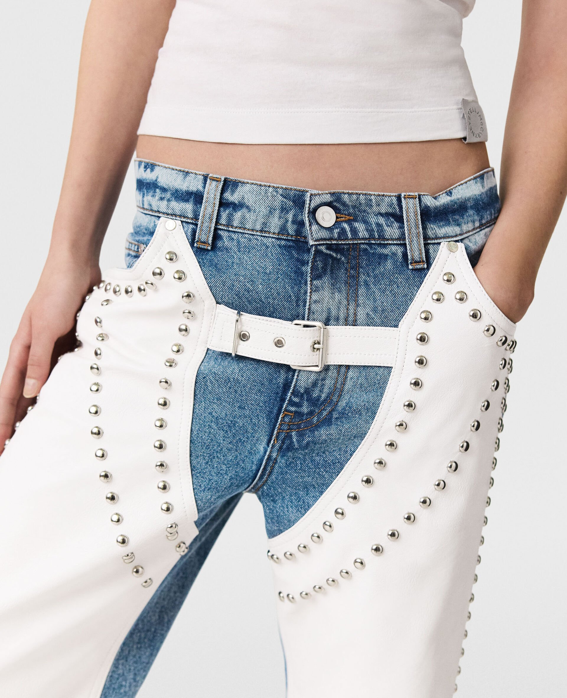 Chaps Studded Straight-Leg Jeans-White-large image number 3