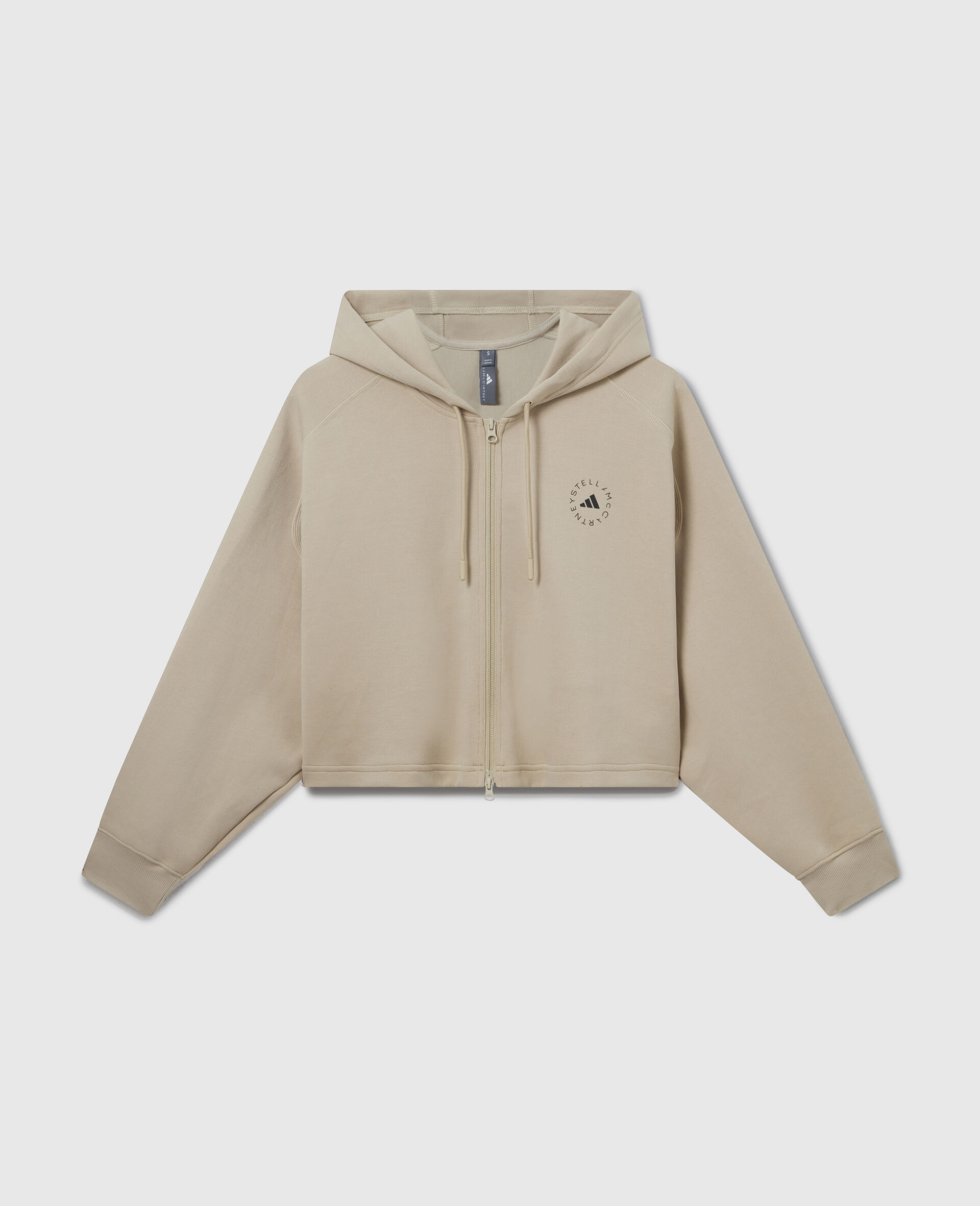 TrueLife Cropped Zip Hoodie-Beige-large image number 0