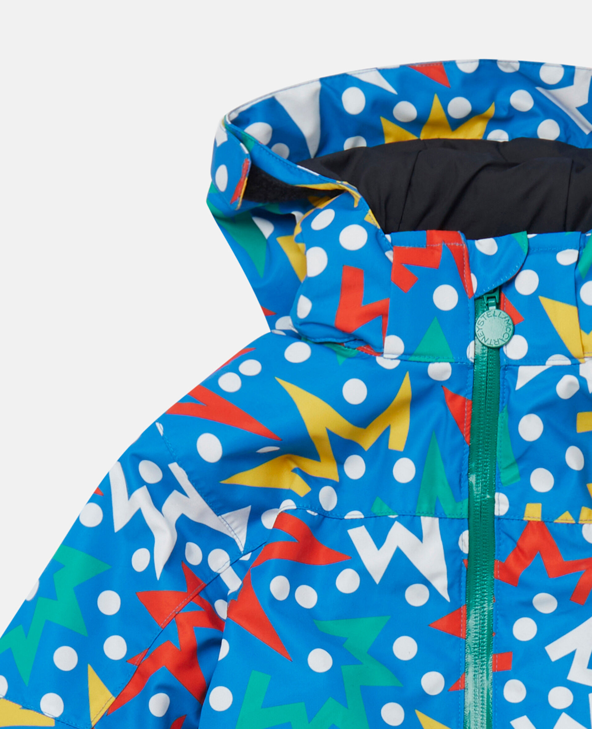 Starburst Print Padded Pramsuit-Blue-large image number 1