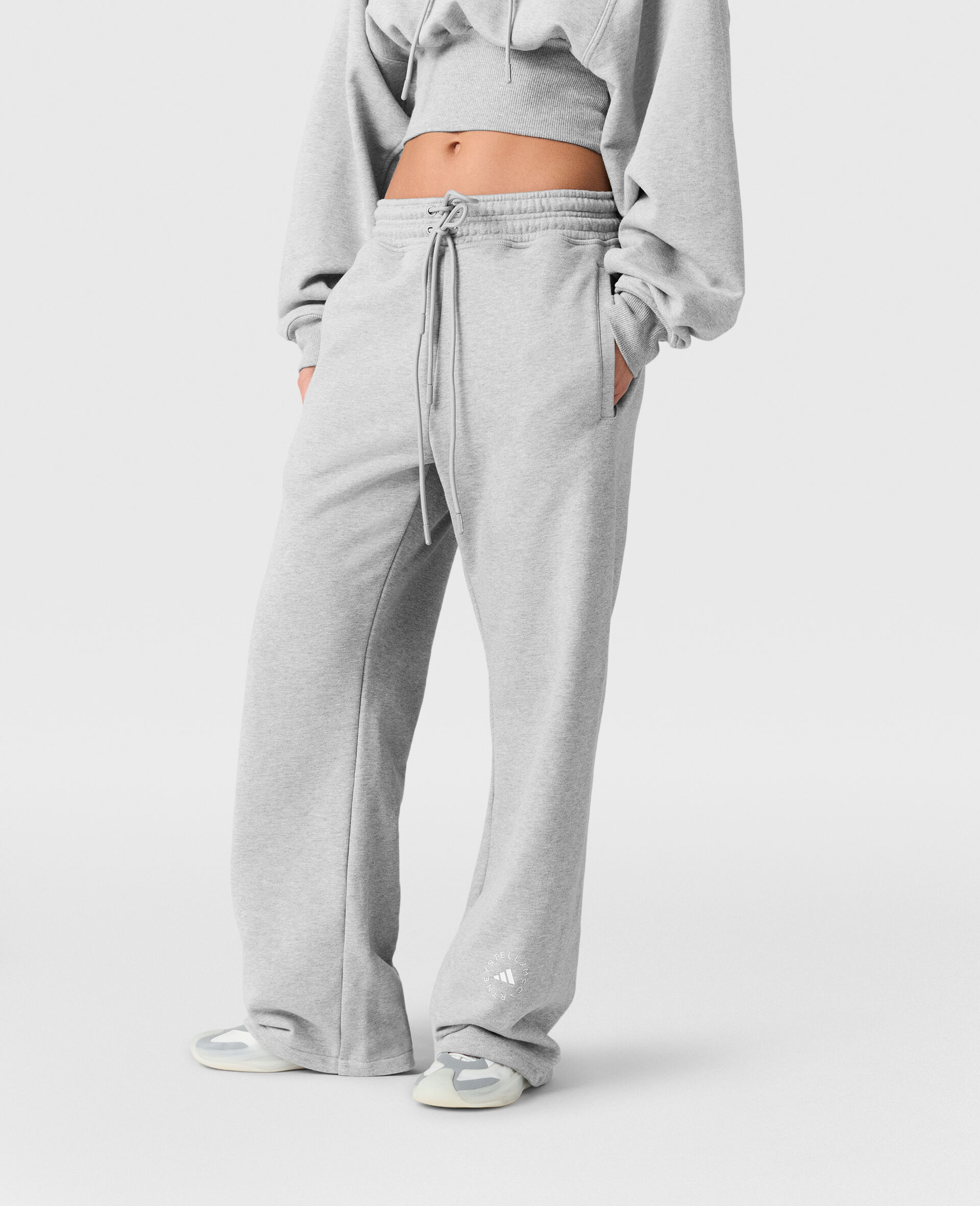 Logo Straight-Leg Joggers-Grey-large image number 4