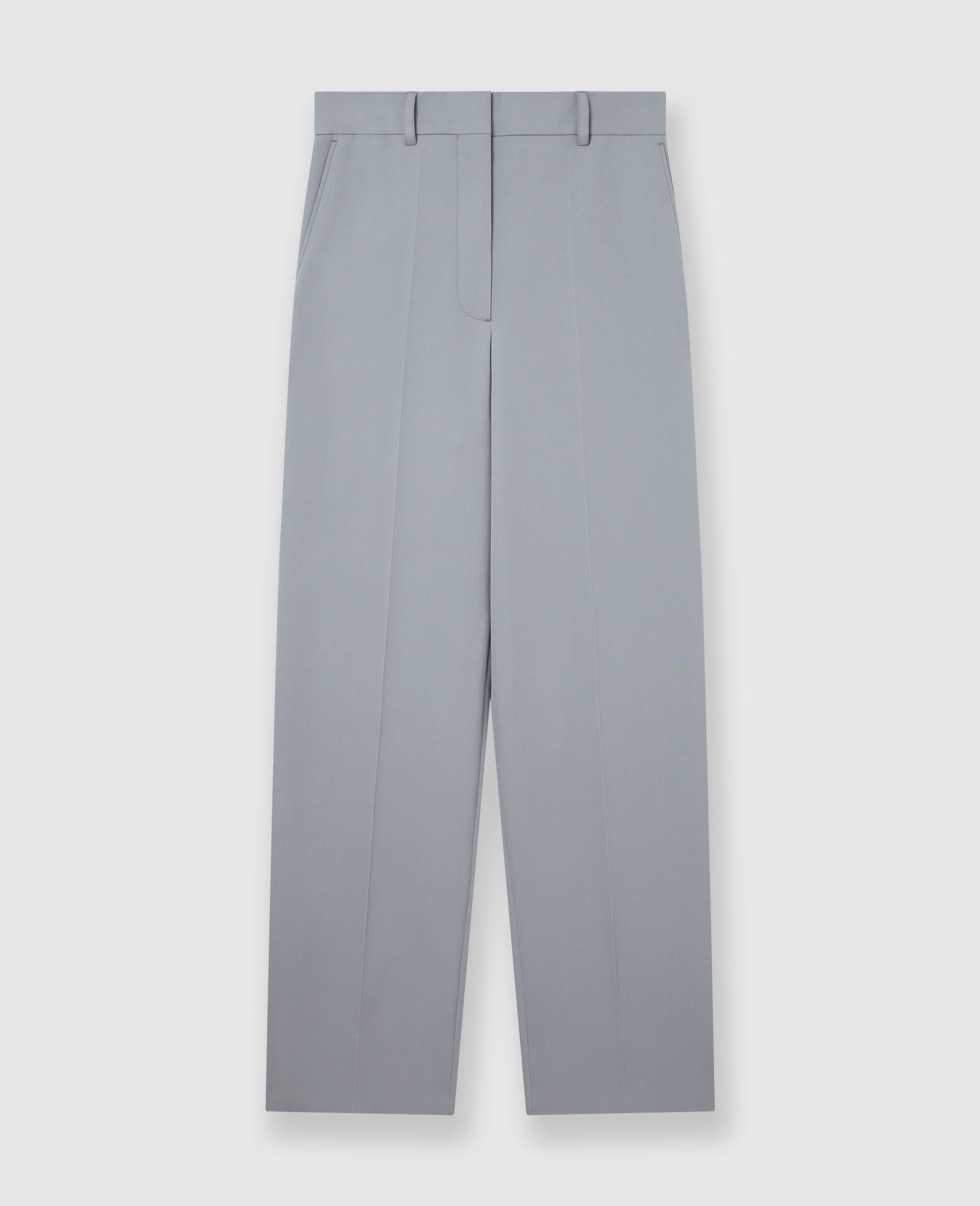 Low-Rise Straight-Leg Pants-Grey-large image number 0
