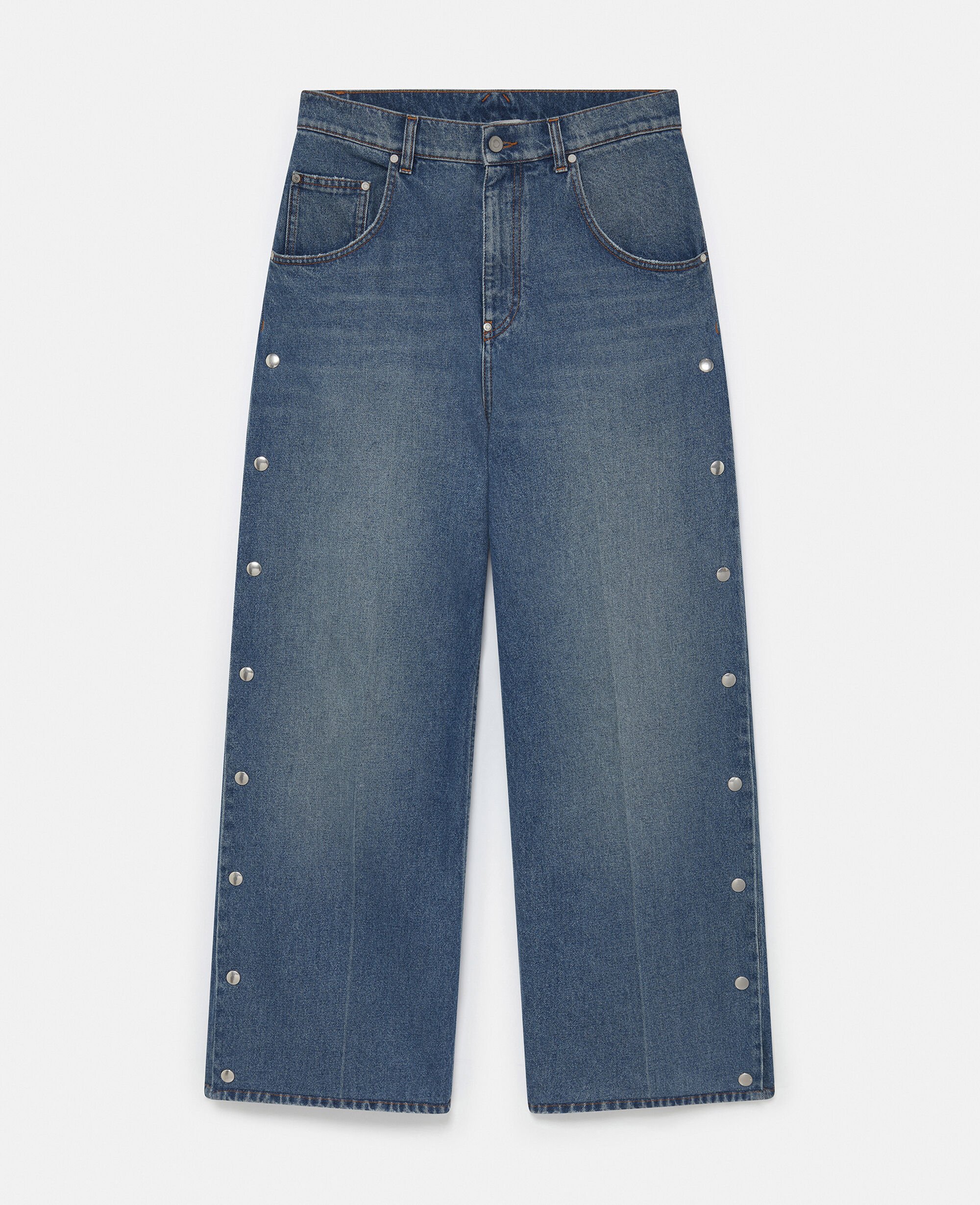 Women クラシック ウォッシュ ブルーデニム ポッパースタッズ ブーツカット デニムジーンズ | Stella McCartney JP