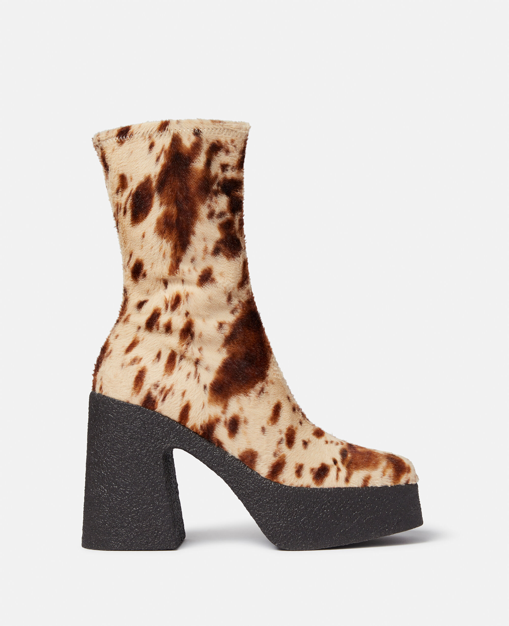 Women Multicolour Skyla Appaloosa Print Velvet Chunky Platform