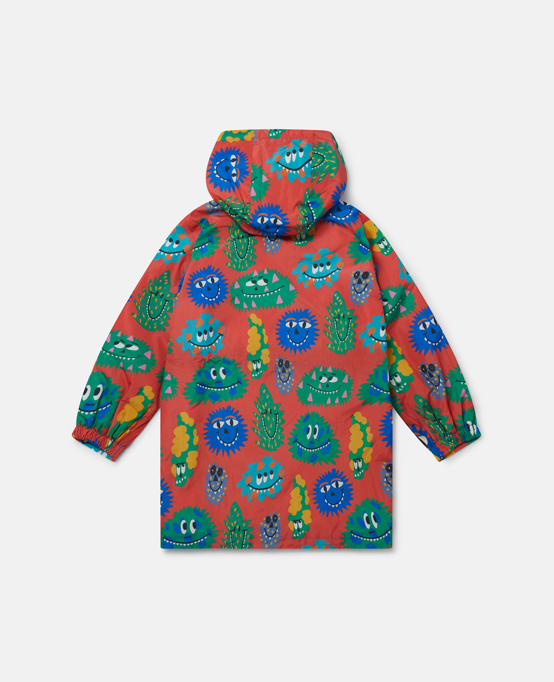 Monster Face Print Hooded Raincoat-Multicoloured-large Monster Face Print Hooded Raincoat-Multicoloured-large image number 2