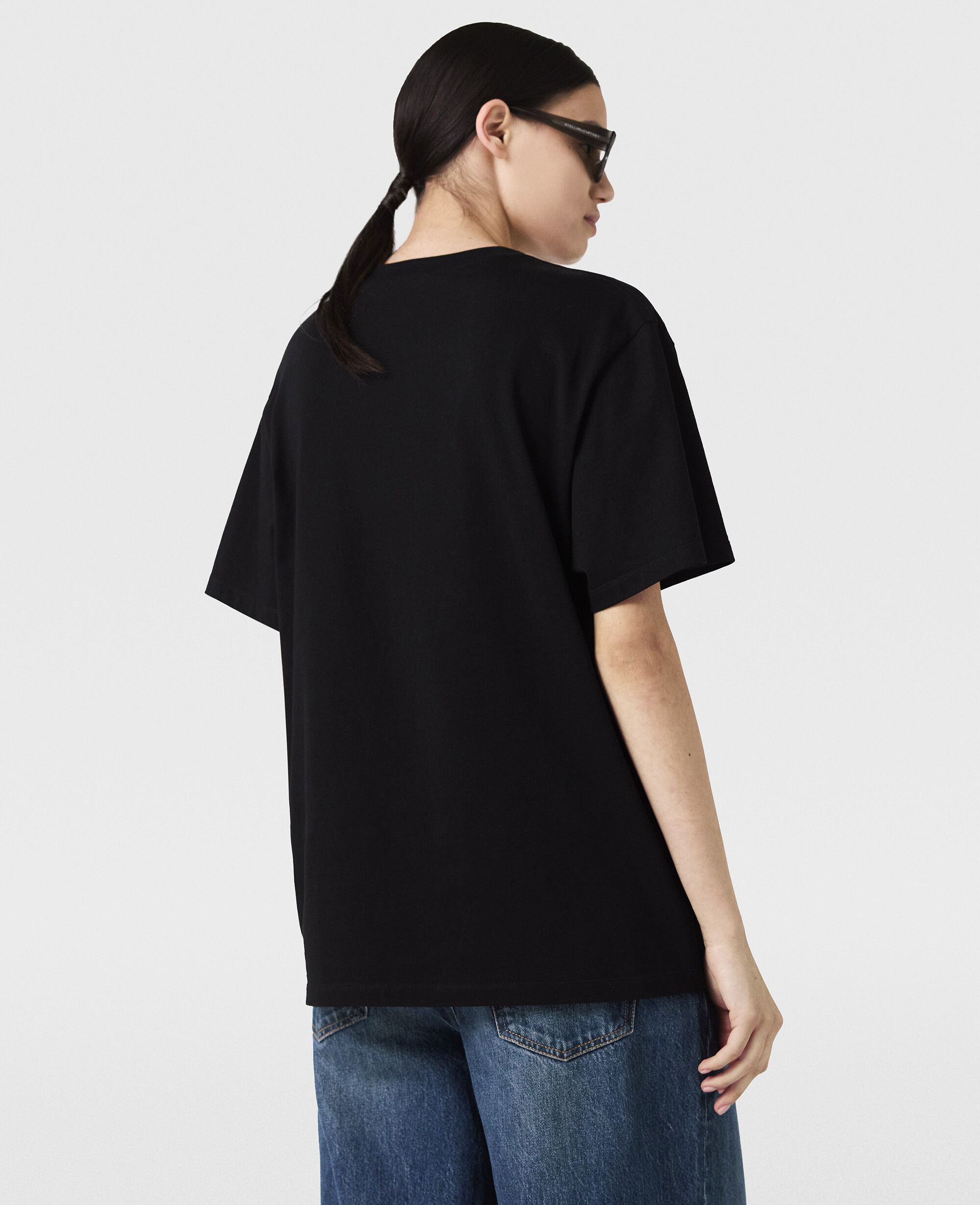 ステラマッカートニー　ブラック ロゴプリント Tシャツ　新品　未使用　タグ付 STELLA McCARTNEY(ステラ・マッカートニー)】 アイコニック ロゴ