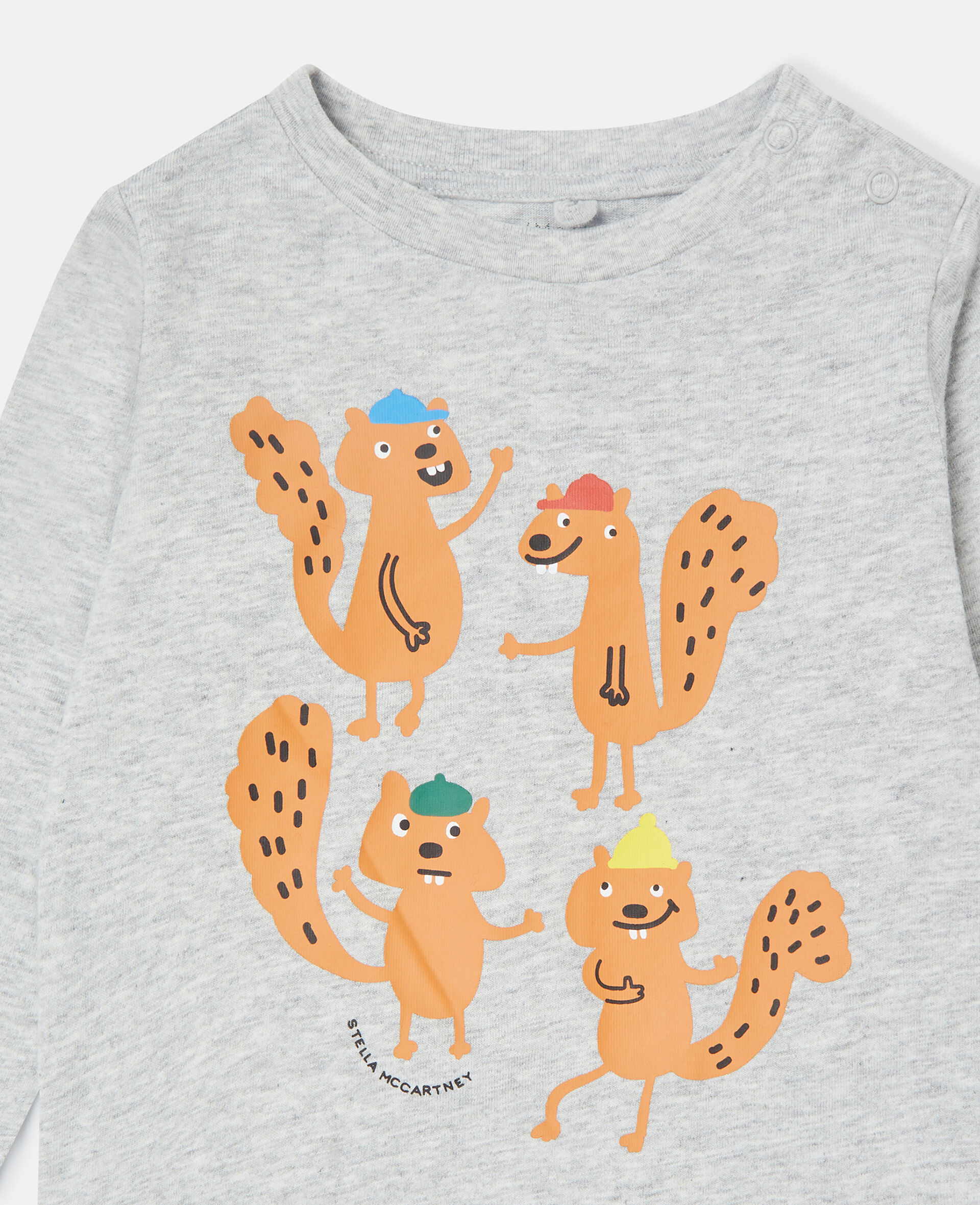 Squirrel Graphic Long-Sleeve Top-Grey-large Squirrel Graphic Long-Sleeve Top-Grey-large image number 1