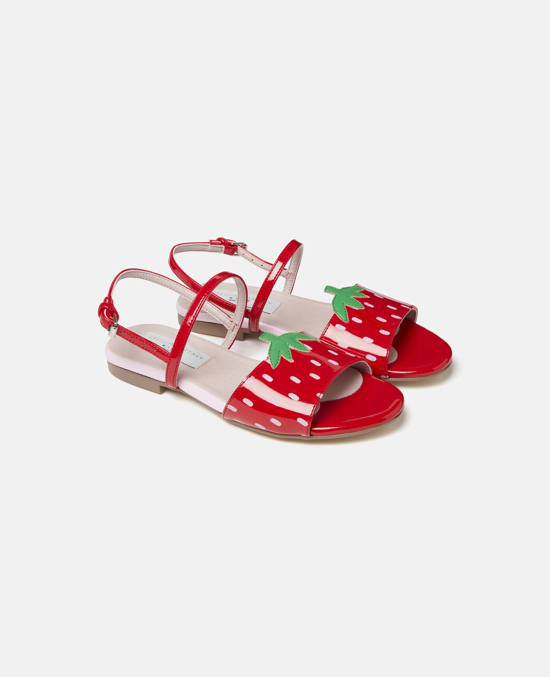 Sandalen aus Alter Mat mit Erdbeeren-Rot-large image number 3