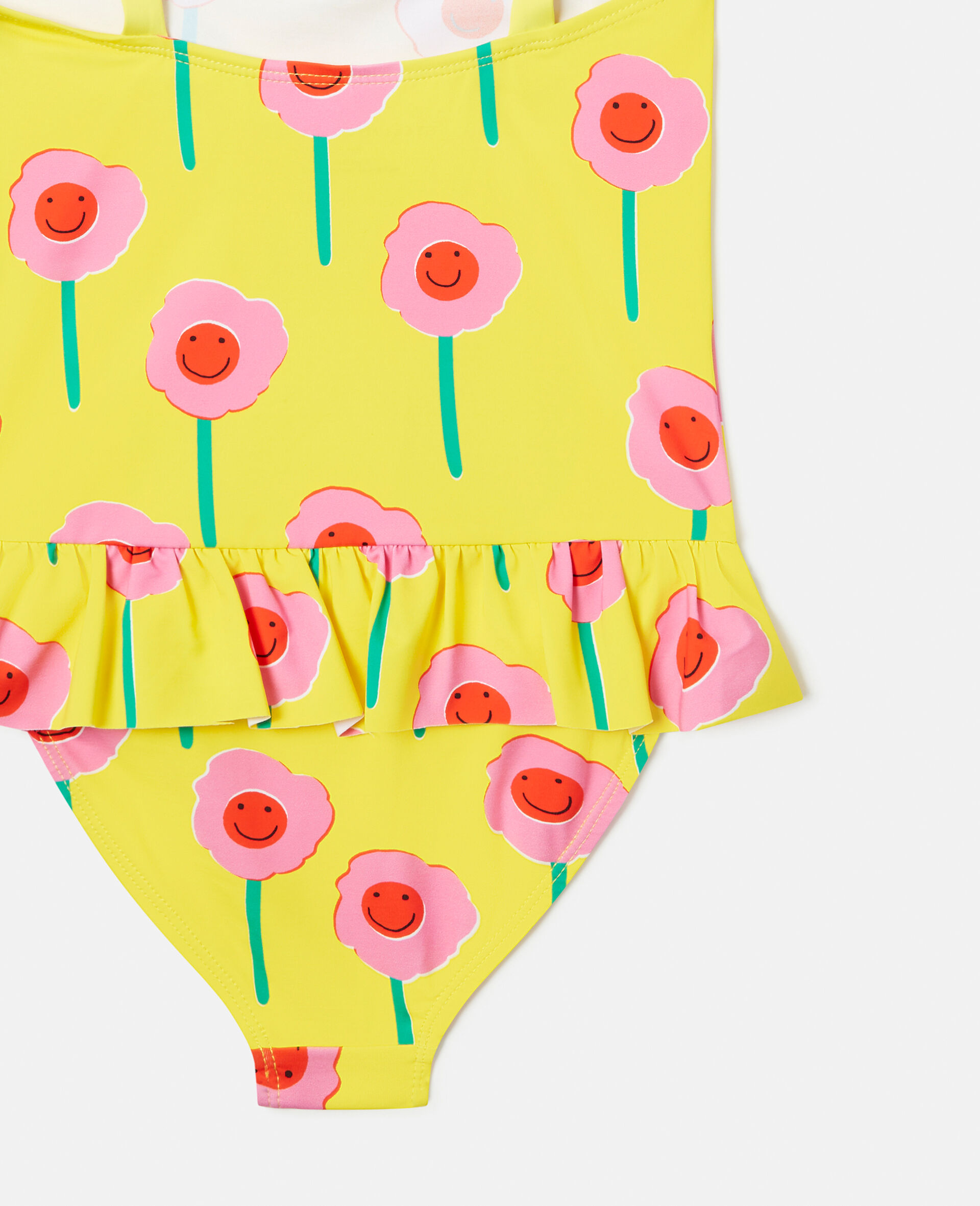 Graphic Flower Print Frill Swimsuit-Multicoloured-large image number 3