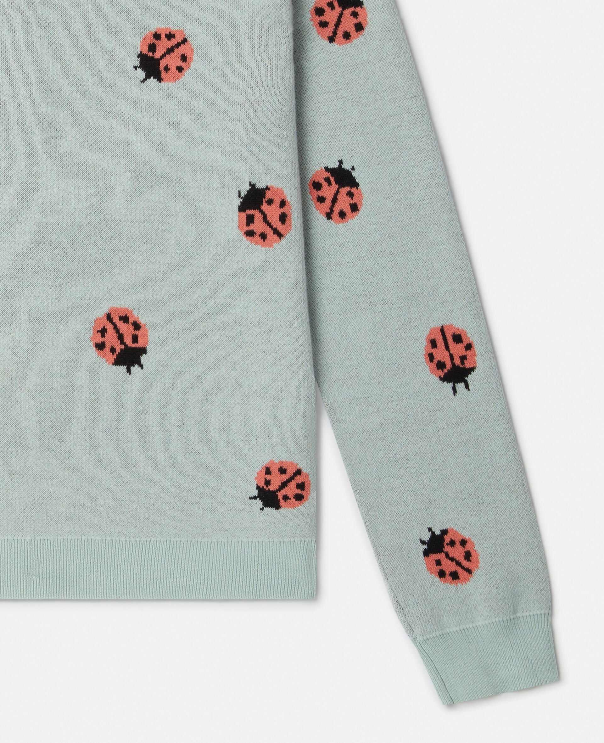 Ladybird Knitted Crewneck  Cardigan -Green-large image number 3