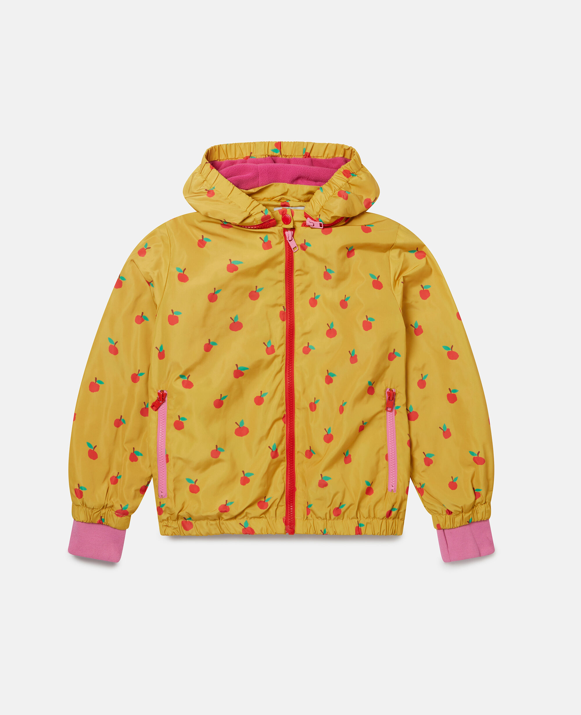Women Yellow Apple Print Rain Jacket Stella McCartney IE