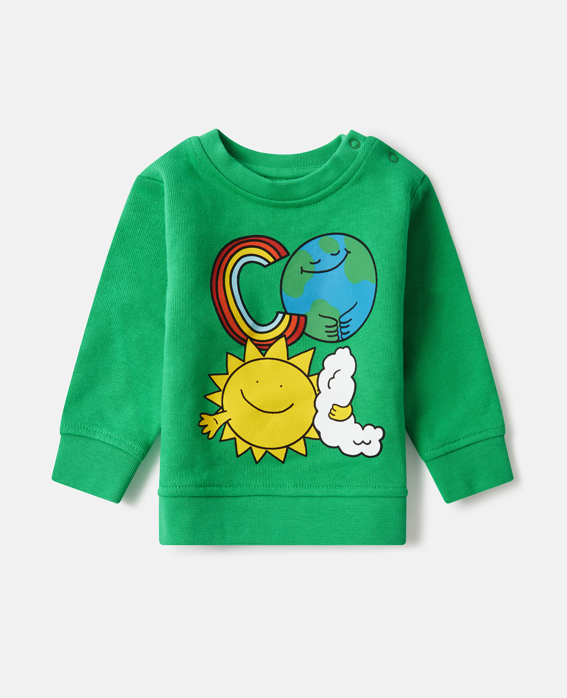 Earth Friends Graphic Crewneck Sweatshirt-Green-medium