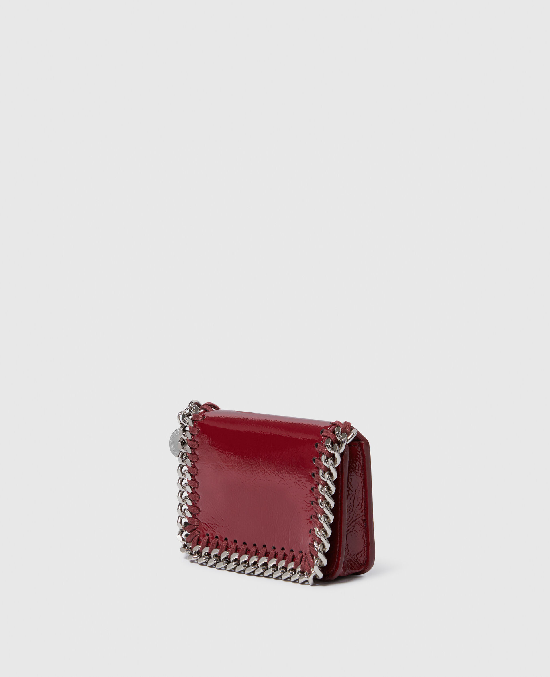 Falabella Patent Zip Cardholder-Burgundy-large image number 1