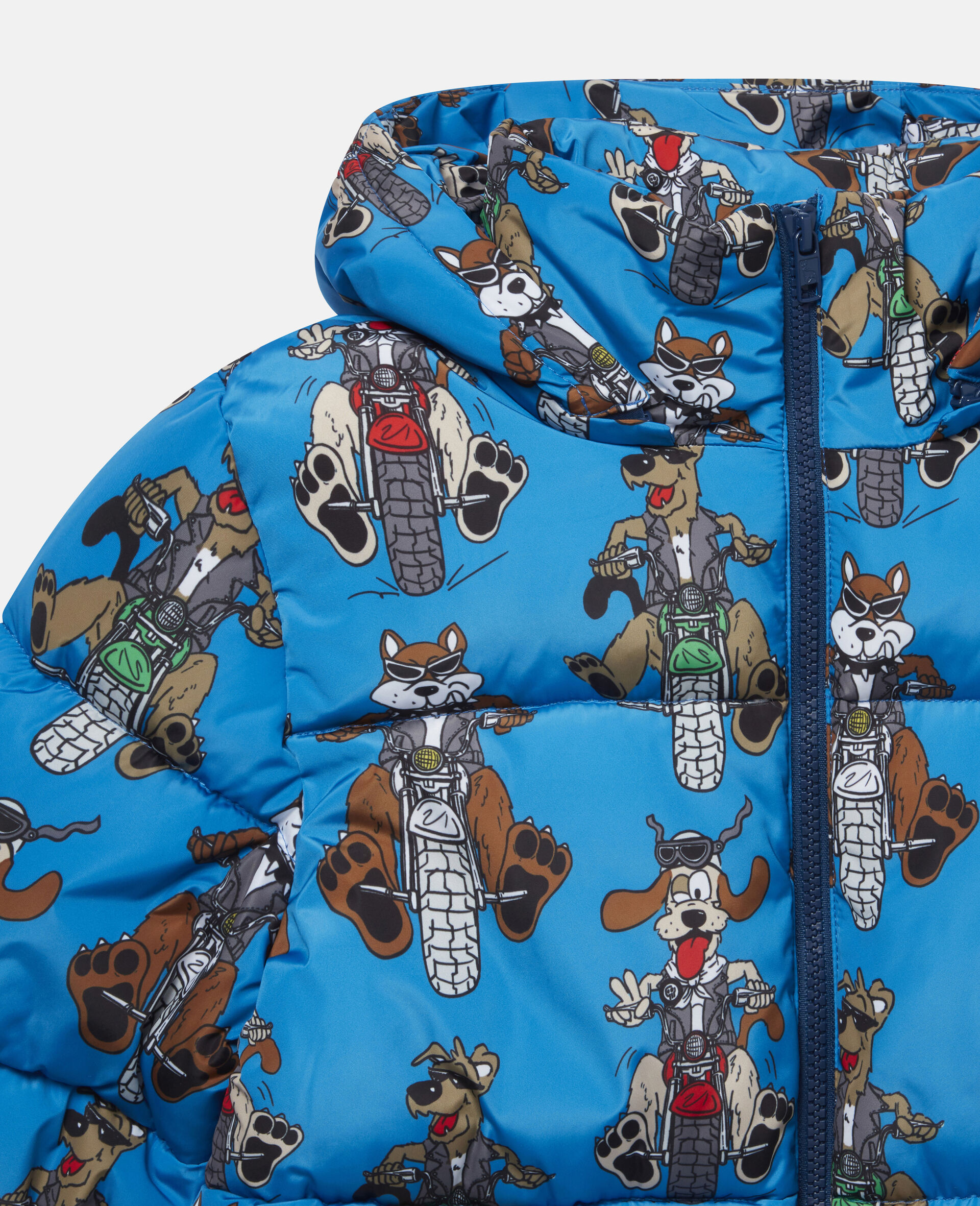 Doggies Riders Puffer Jacket-Blue-large image number 1