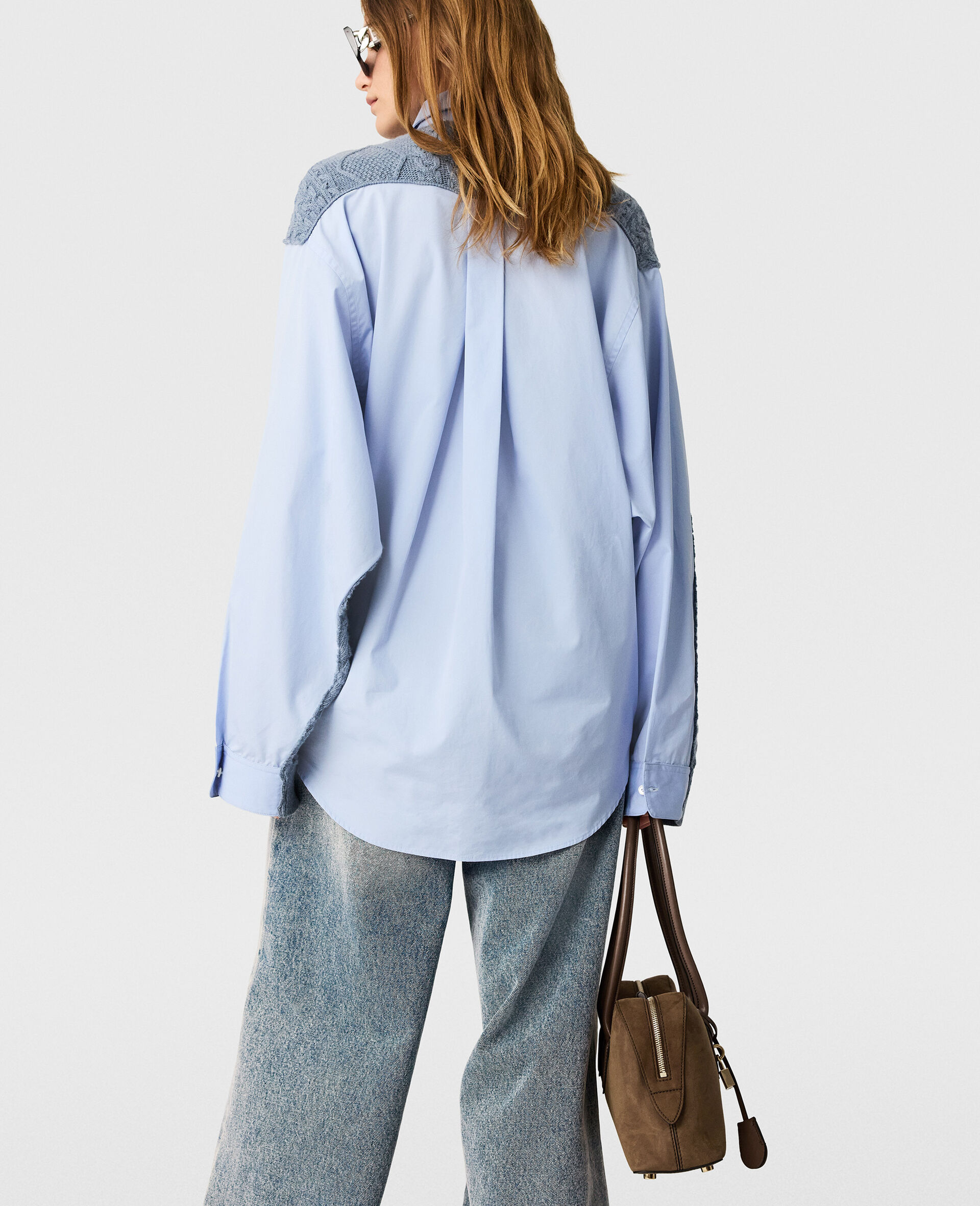 Hybrides Strickhemd und Strickjacke-Blau-large image number 4