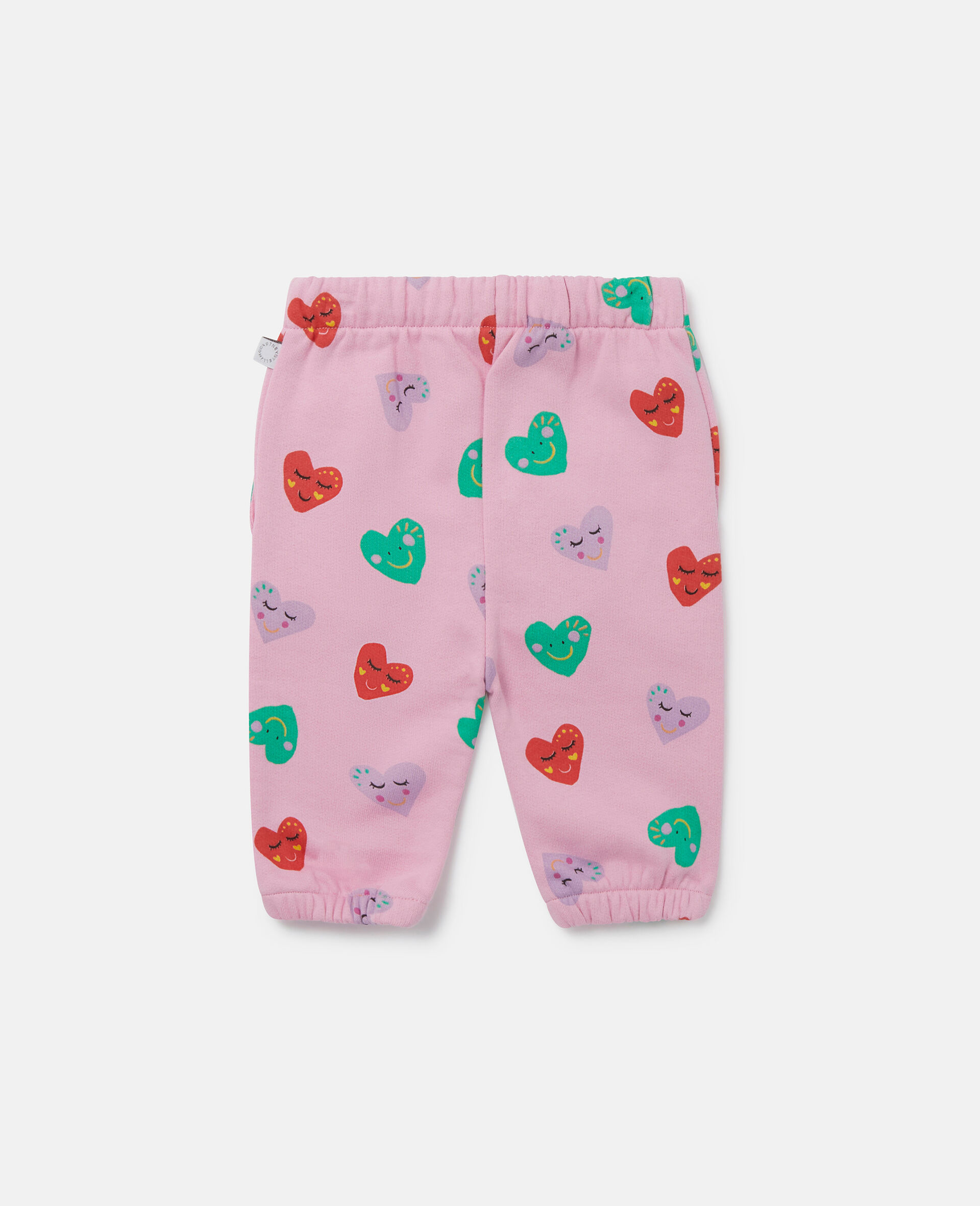 Smiling Heart Print Joggers-Purple-large image number 2
