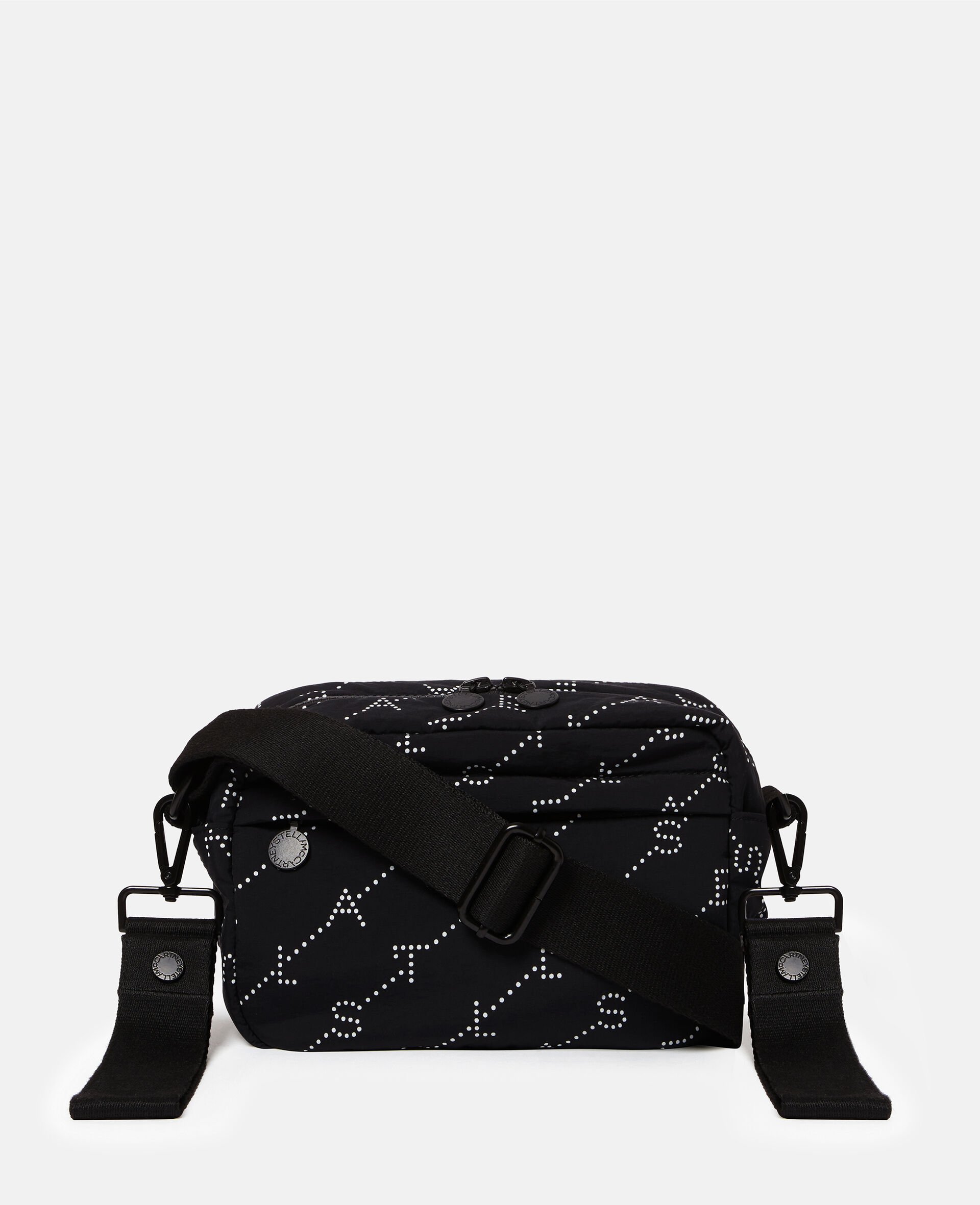 Logo Print Diaper Crossbody Bag-Black-medium