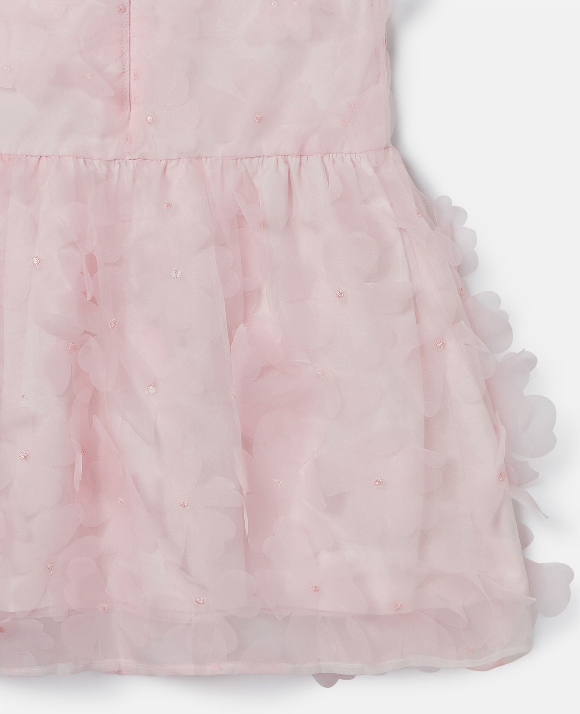 Flower Appliqué Sleeveless Dress-Pink-large Flower Appliqué Sleeveless Dress-Pink-large image number 3