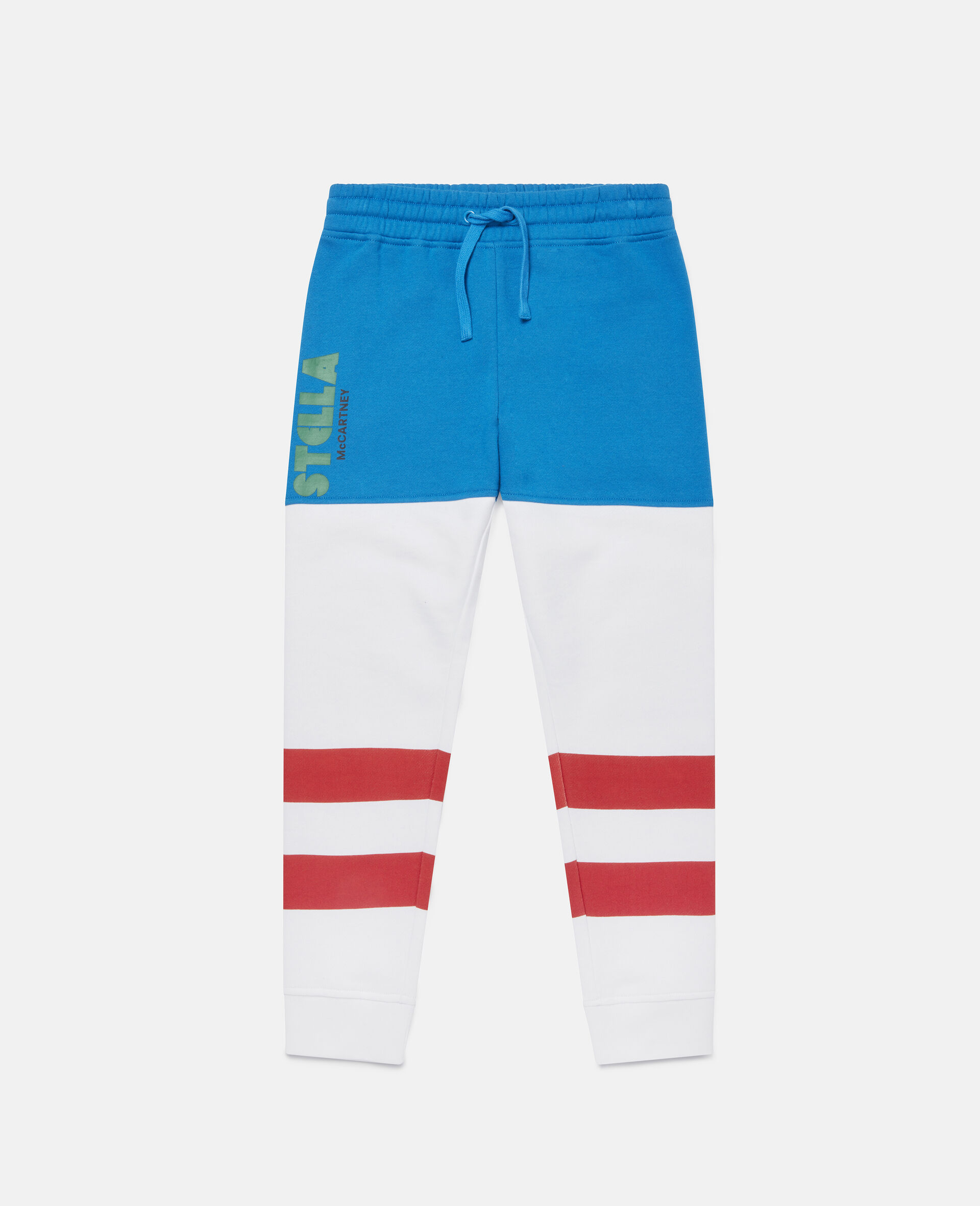Pantalon de jogging en polaire motif colourblock à logo-Fantaisie-large