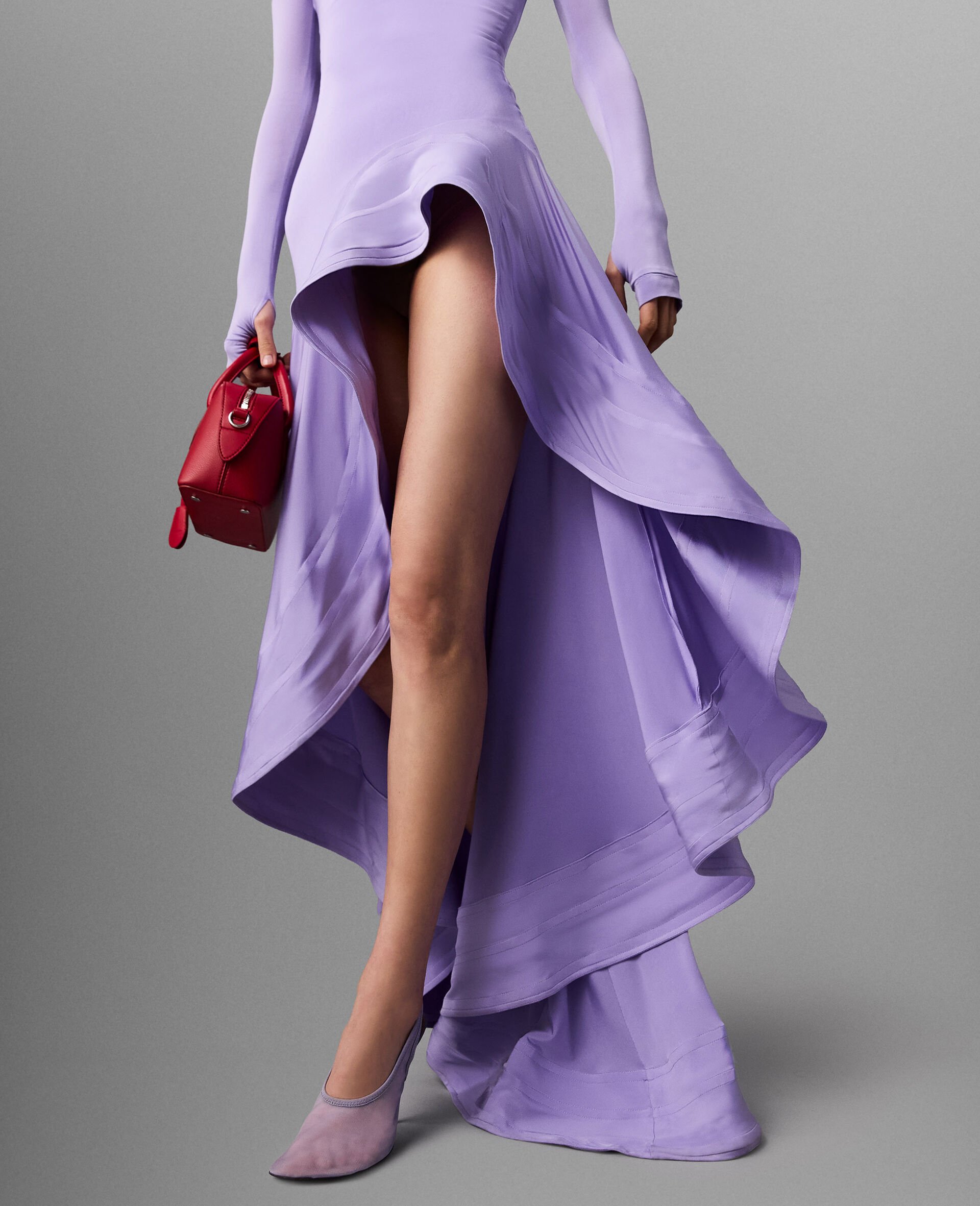 Robe de cocktail a volants en jersey crepe-Noir-large image number 3