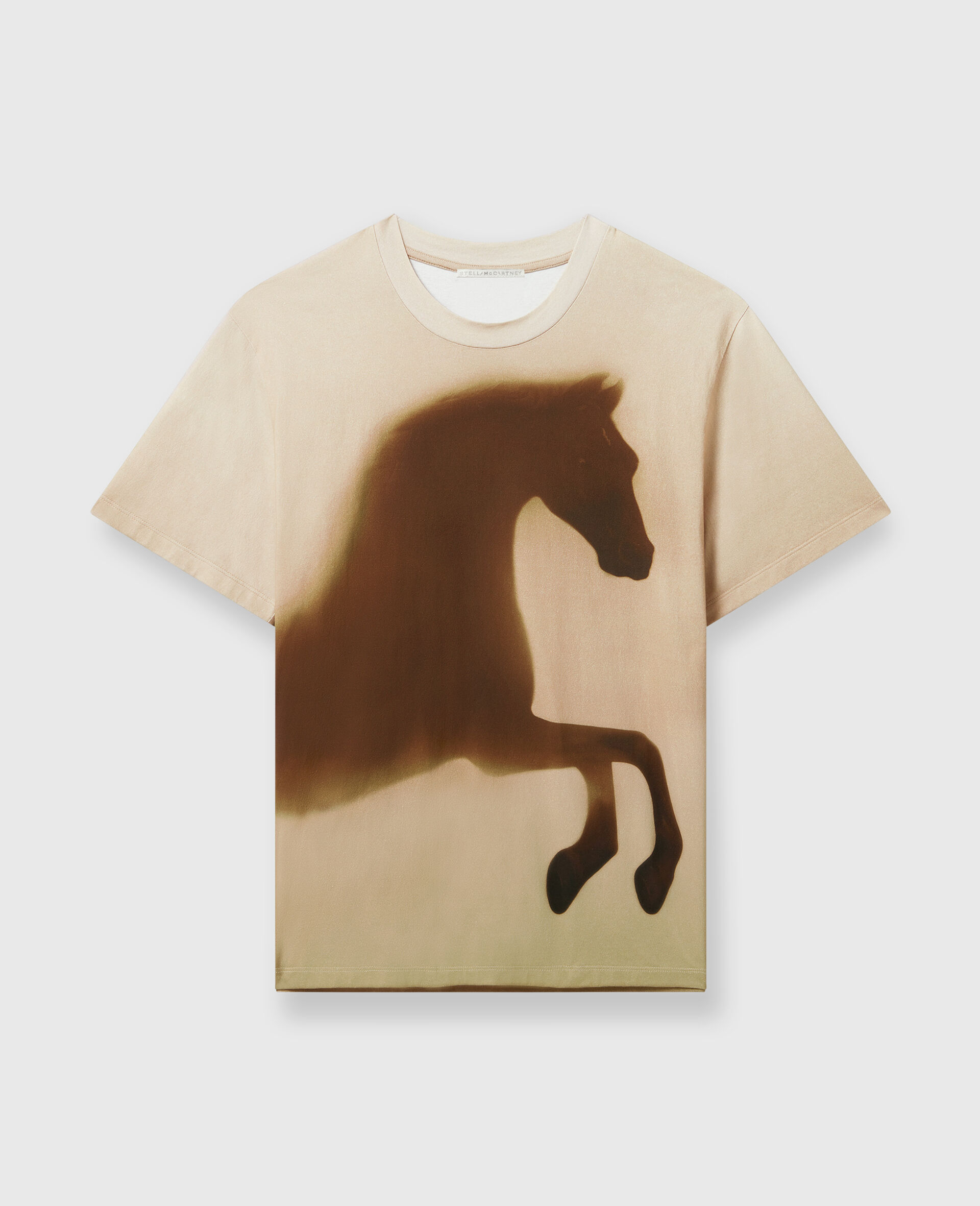 Horse Graphic Cotton T-Shirt-Brown-large image number 0