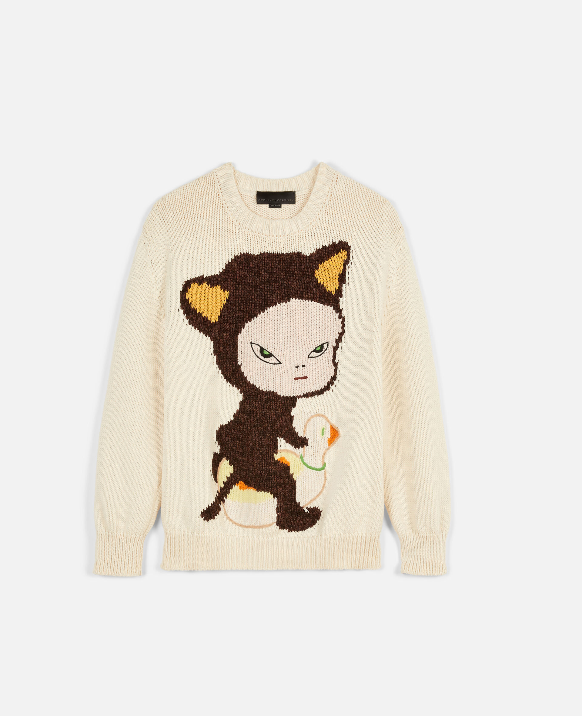 Nara Cat Intarsia Sweater-Multicoloured-large image number 0