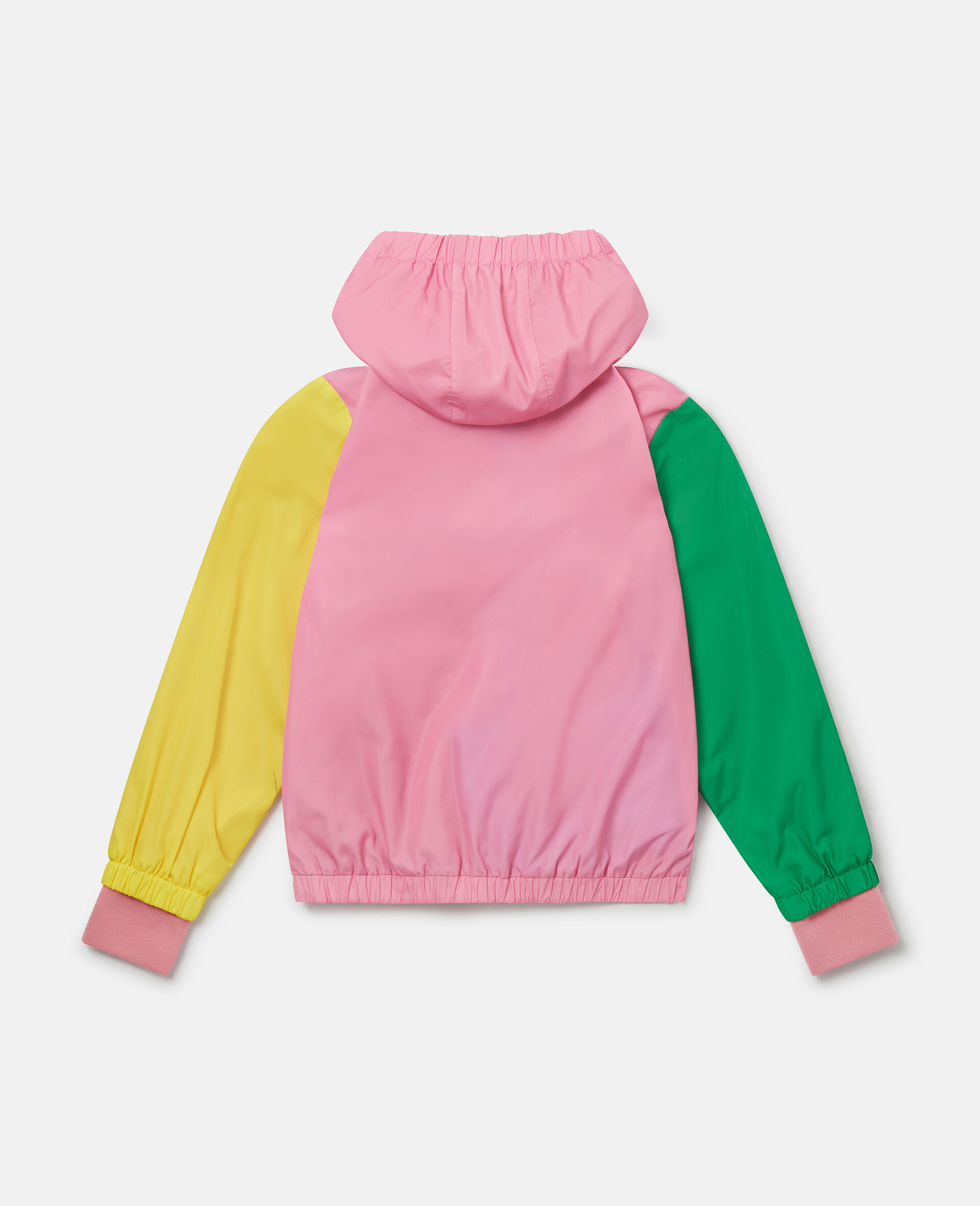 Double Parrot Print Hooded Jacket-Multicolour-large image number 2