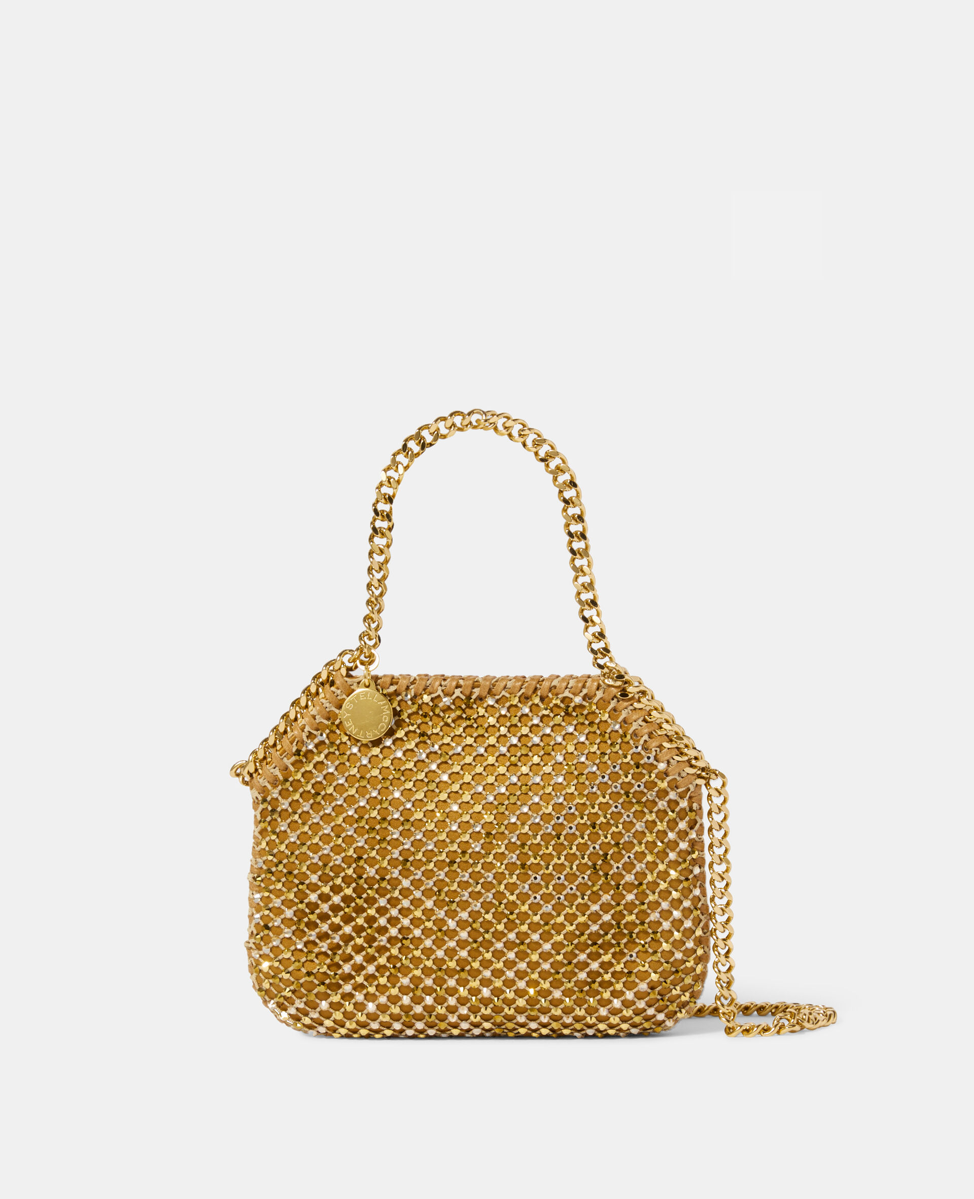 Falabella Crystal Mesh Mini Tote Bag-Grey-large image number 0