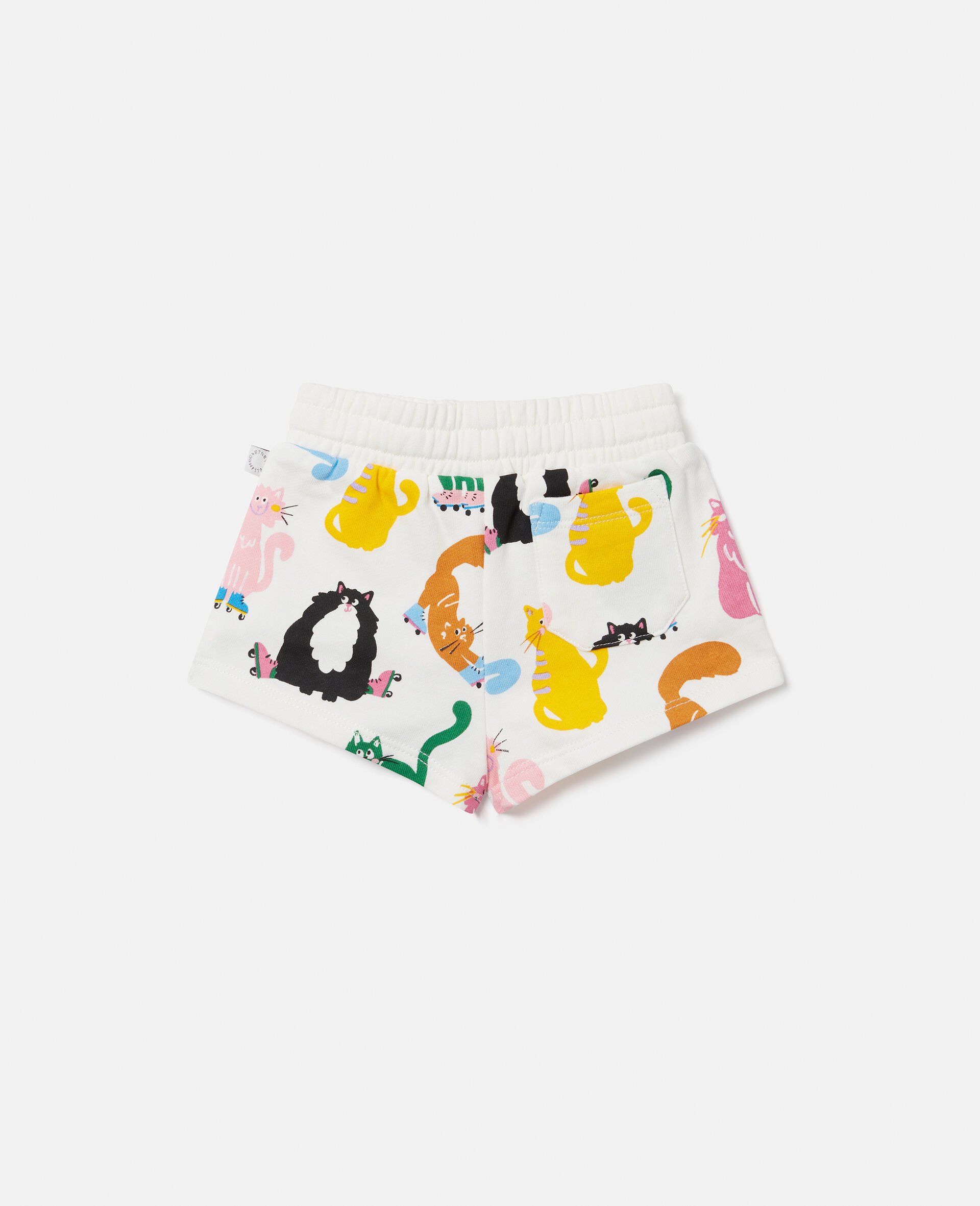 Cats Print Shorts-Cream-large Cats Print Shorts-Cream-large image number 2