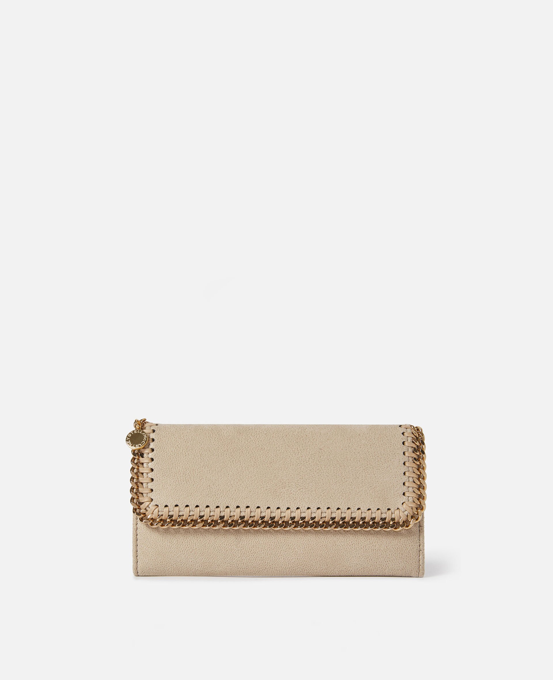 Falabella Flap Continental Wallet-Beige-medium Falabella Flap Continental Wallet-Beige-medium