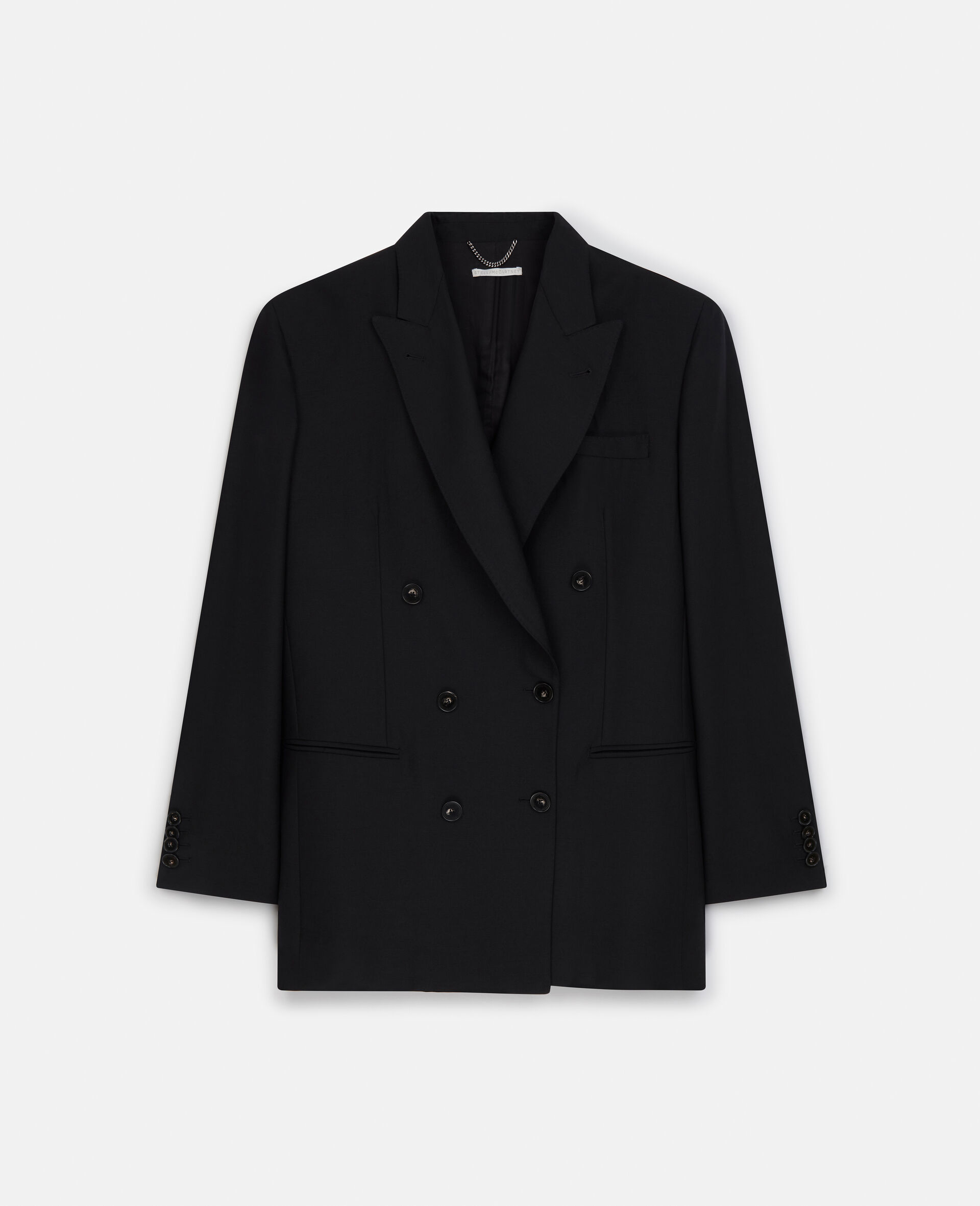 Oversized Double-Breasted Blazer-Black-large image number 0