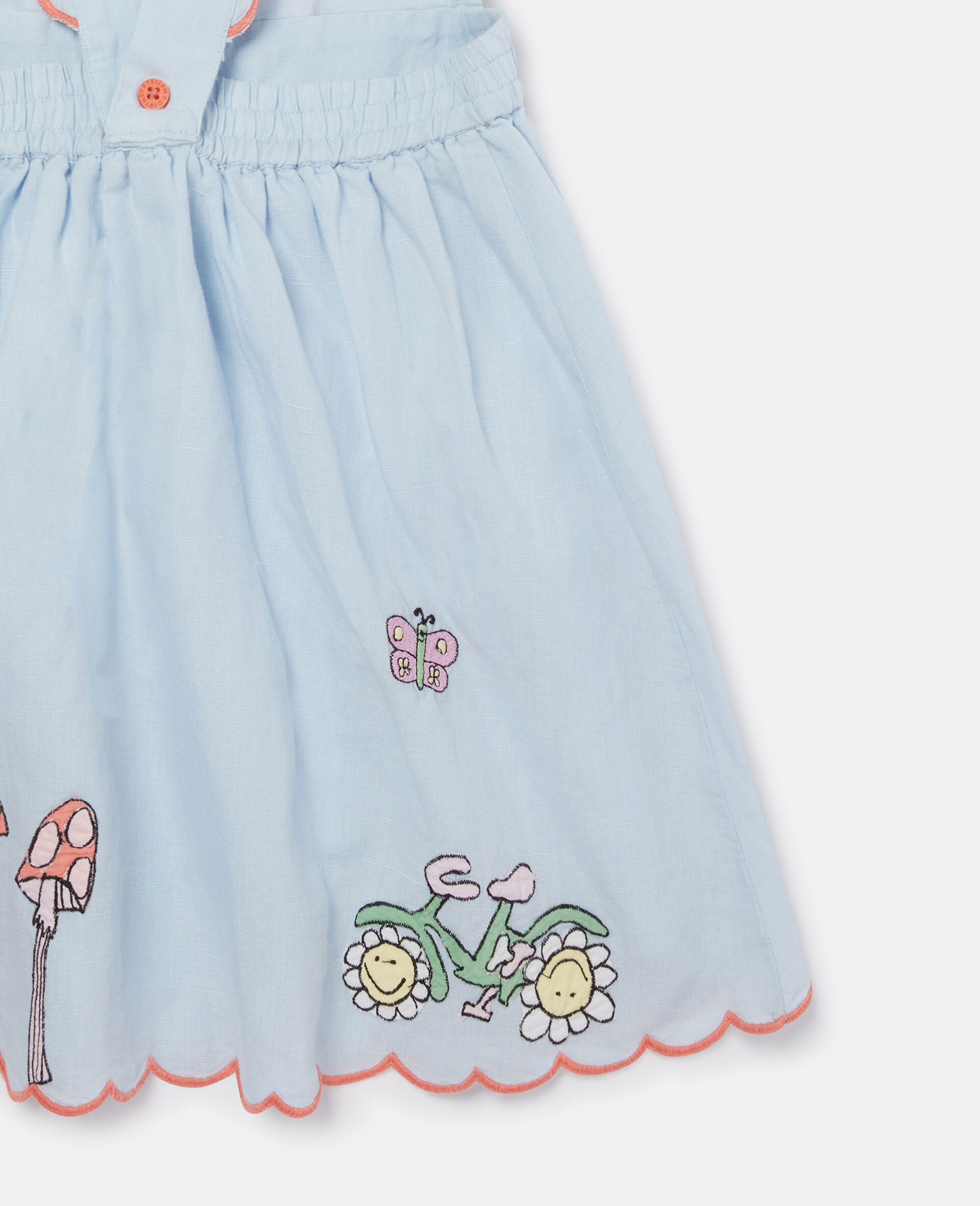 Toadstool Sleeveless Dress and Bloomers Set-Blue-large image number 3