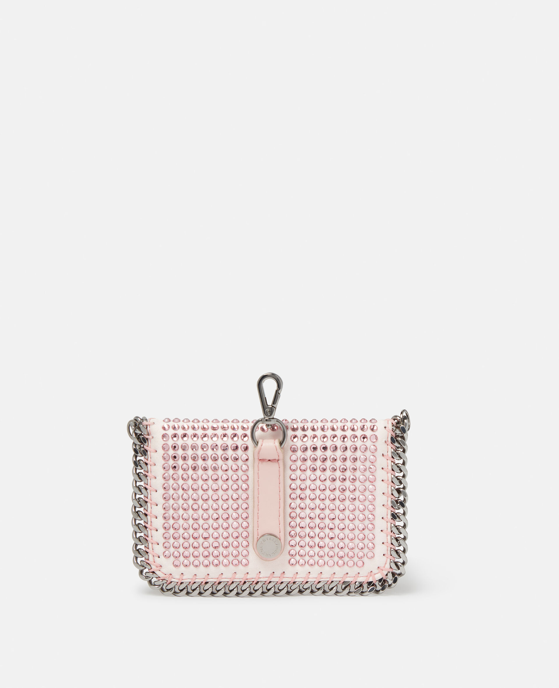 Falabella Crystal Cardholder on Chain-Black-large image number 3