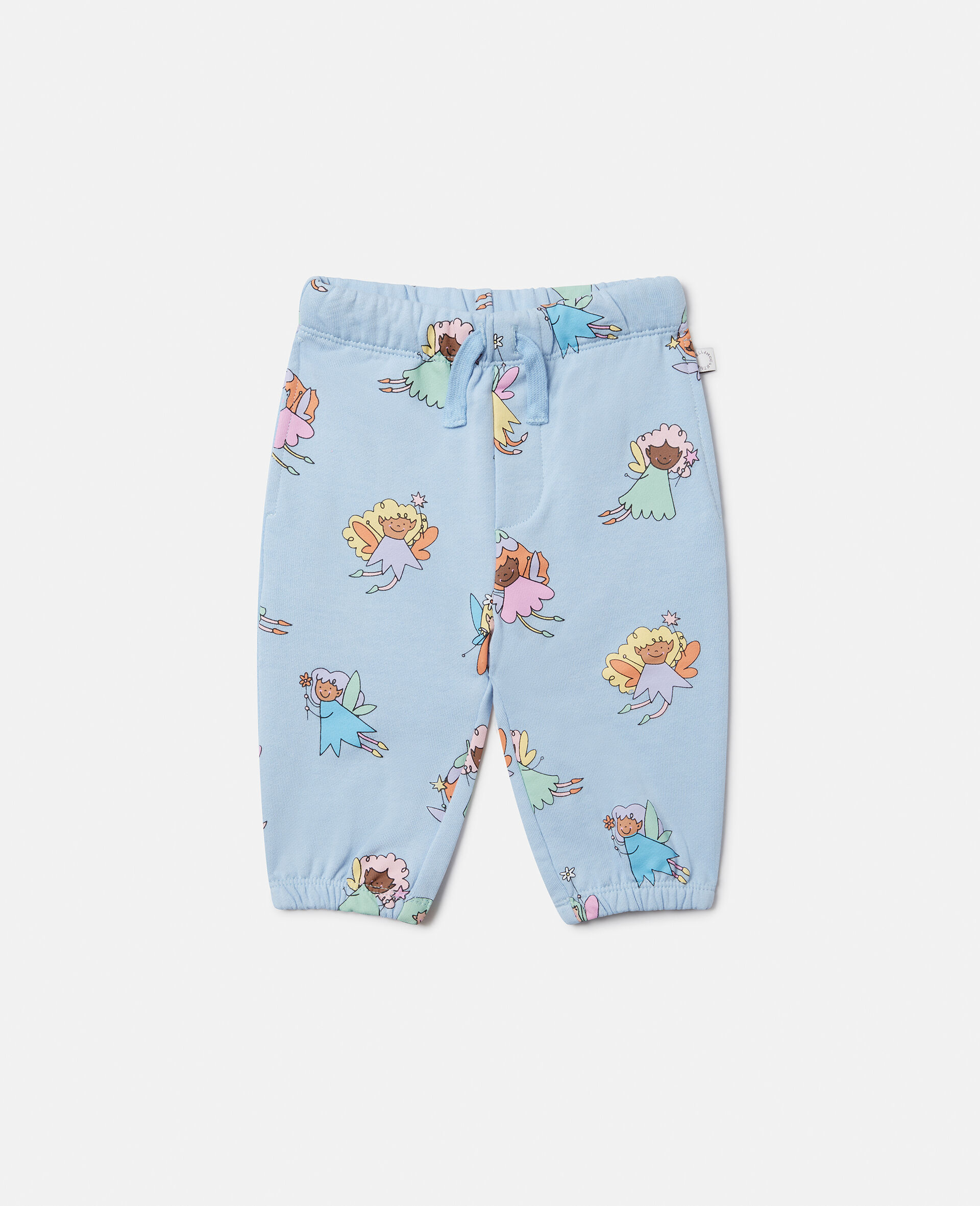 Fairies Print Drawstring  Joggers-Blue-medium