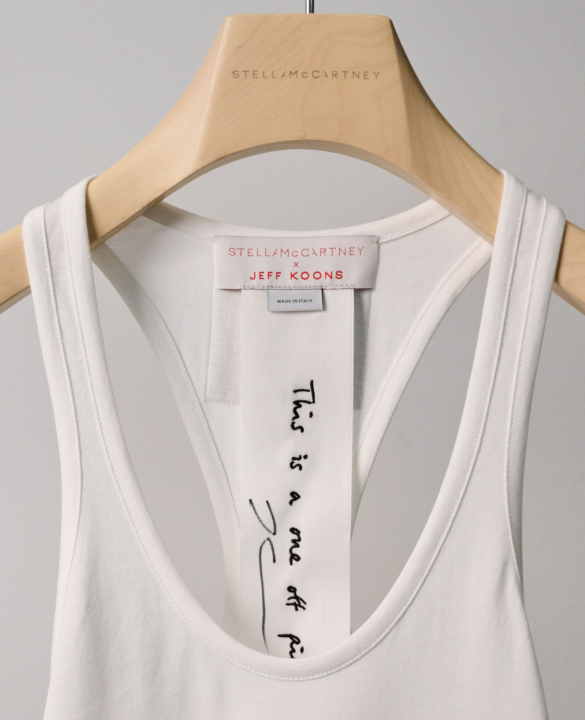 Signed&nbsp;Jeff Koons Slippery When Wet Tank-White-large image number 2