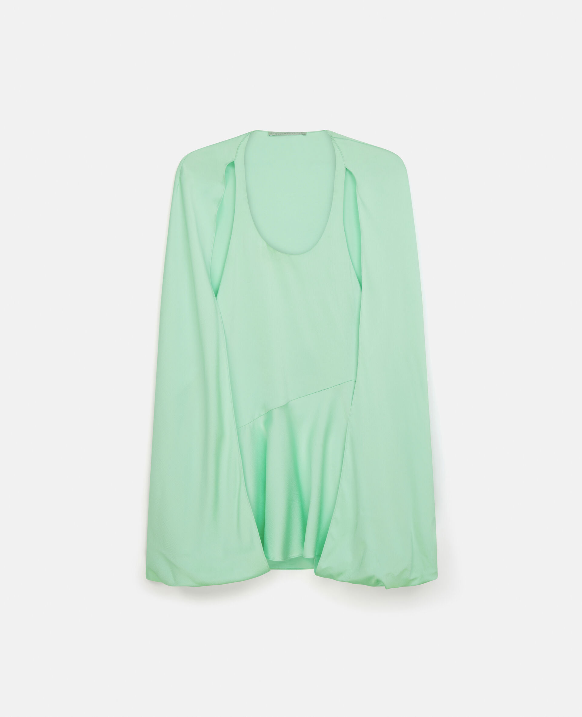 Crystal Strass Cape Mini Dress-Green-large image number 0