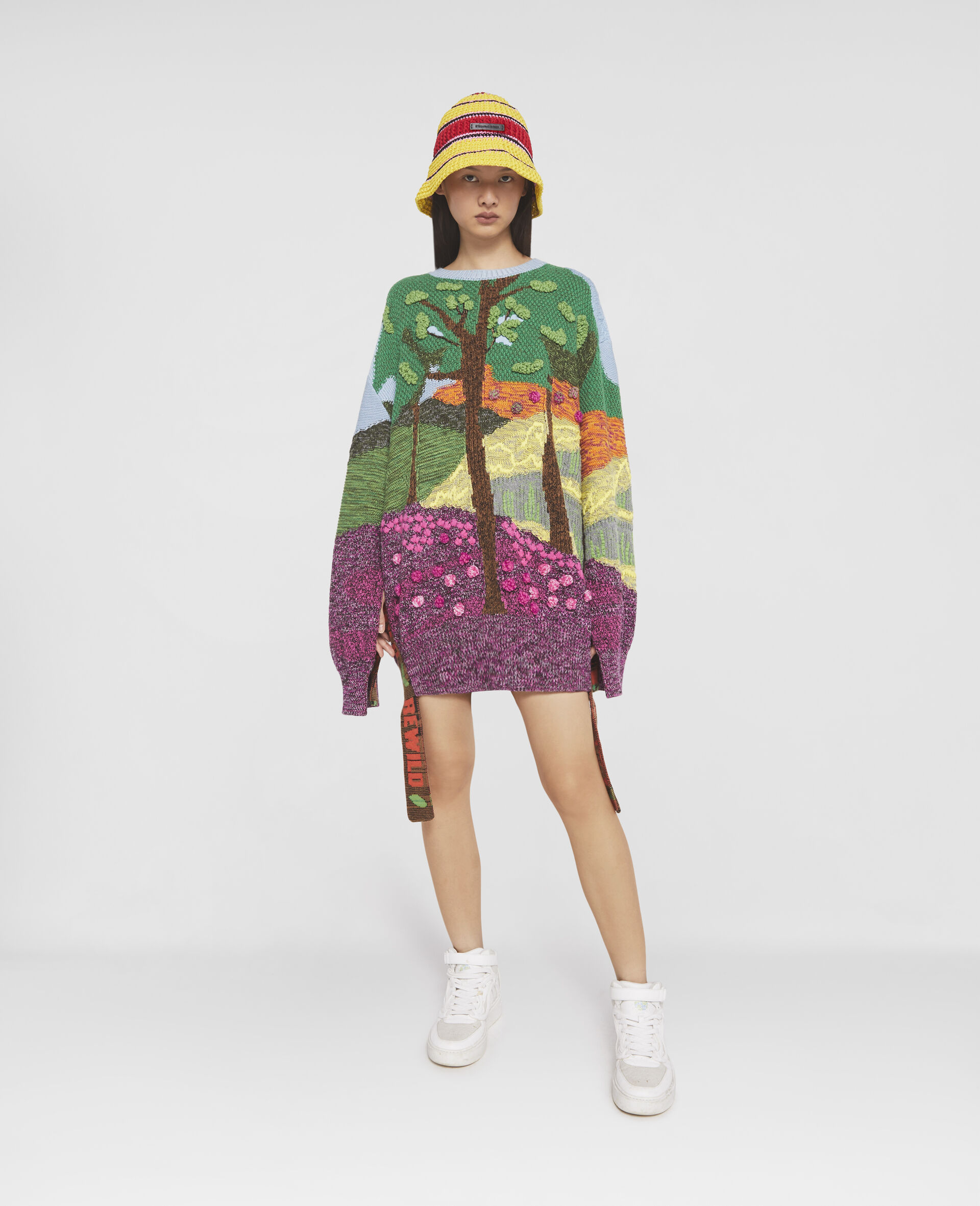 'Tree of Life' Jacquard Knit Jumper-Multicolour-large image number 1