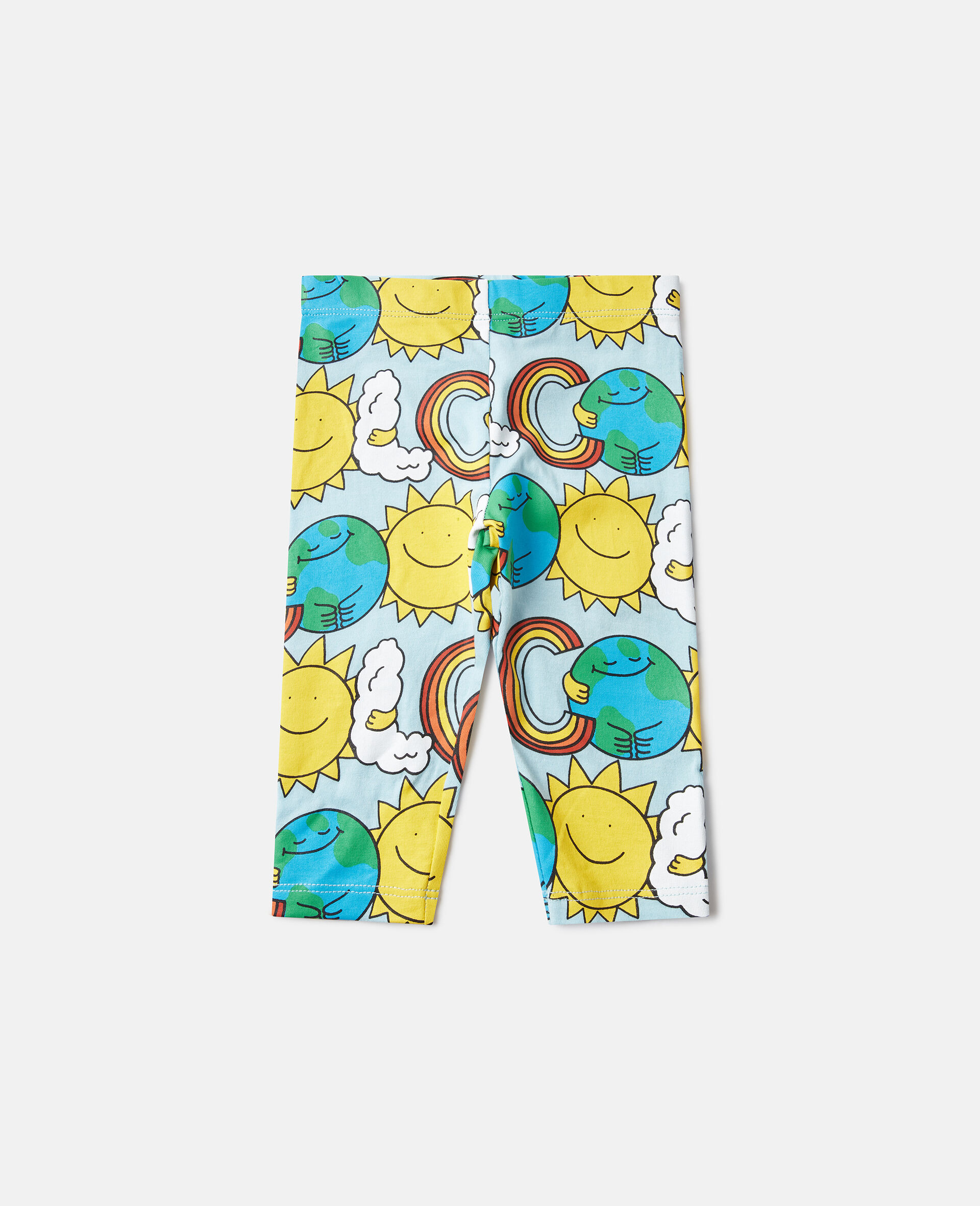 Earth Friends Print Leggings-Blue-large image number 0