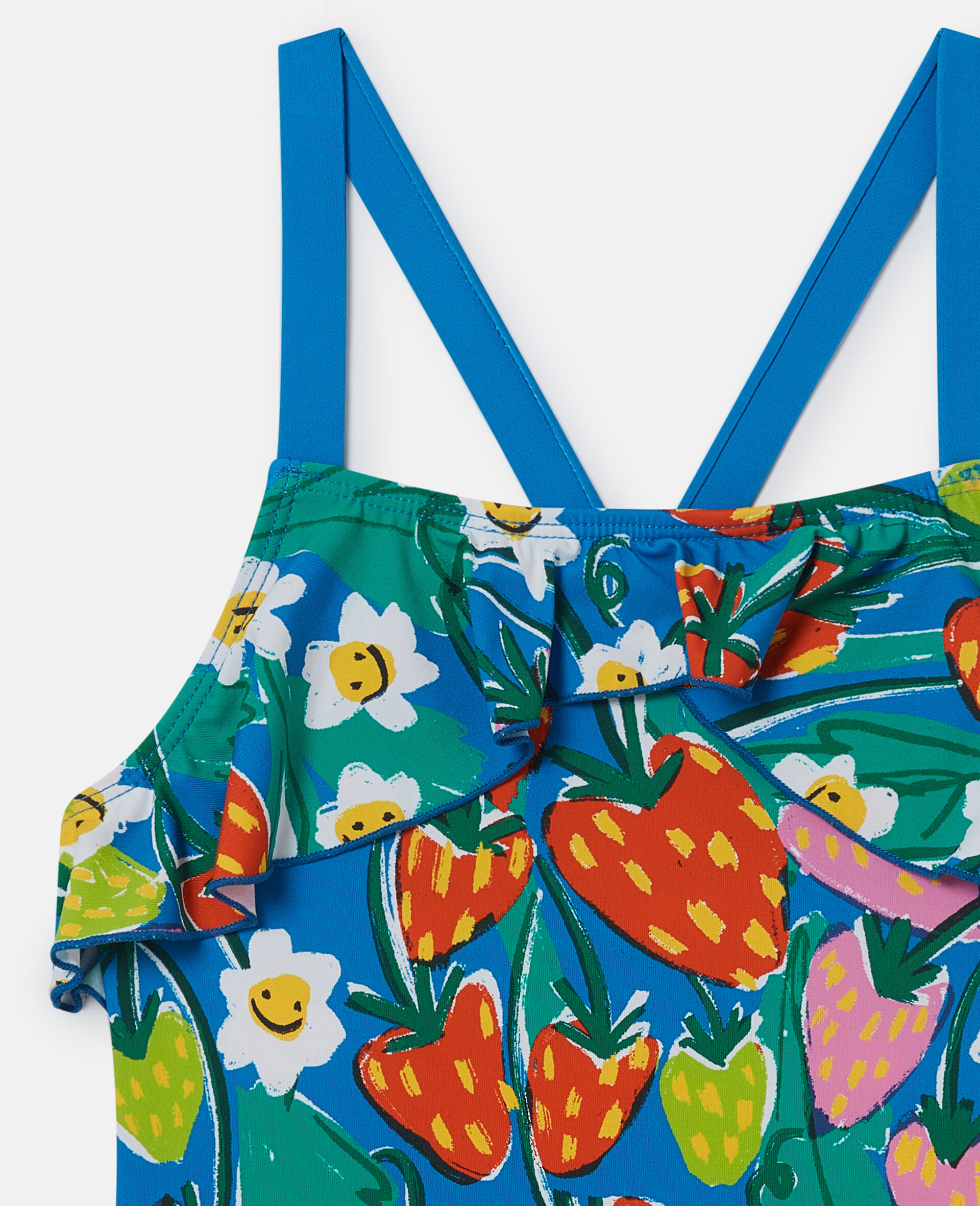 Strawberry Print Swimsuit-Green-large Strawberry Print Swimsuit-Green-large image number 1