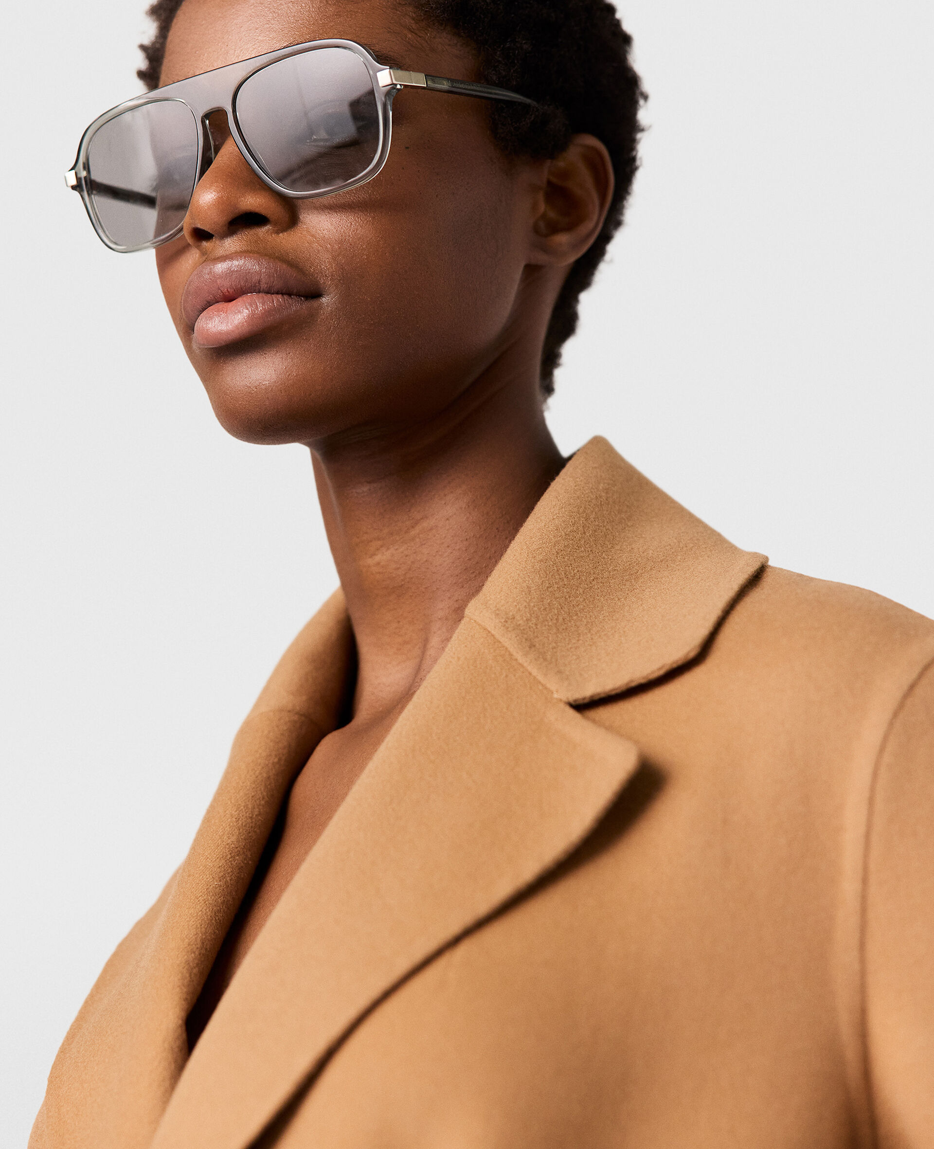 Double-Faced Belted  Coat-Brown-large Double-Faced Belted  Coat-Brown-large image number 3