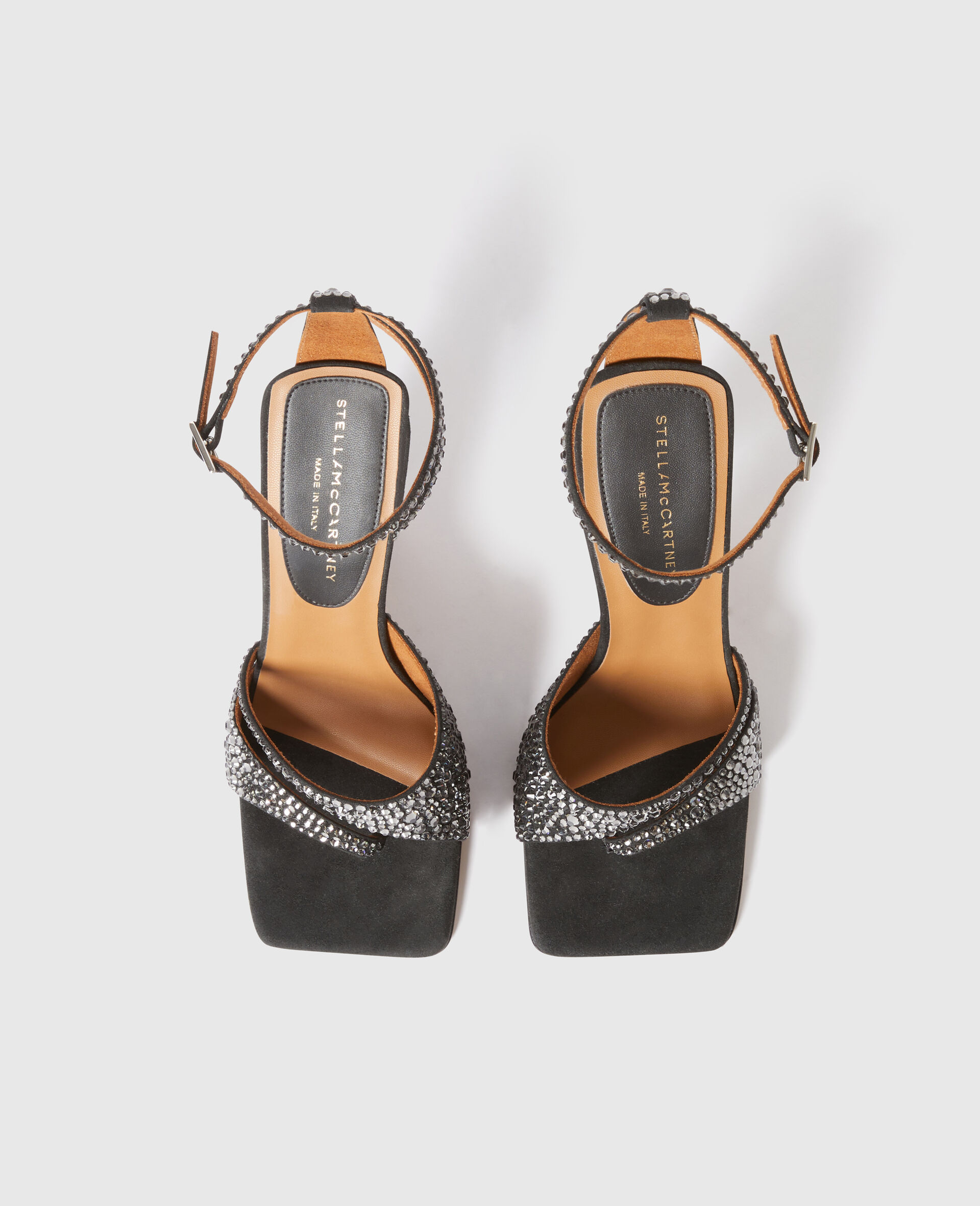 Stella Spur Crystal Hotfix Heeled Pump-Black-large image number 3