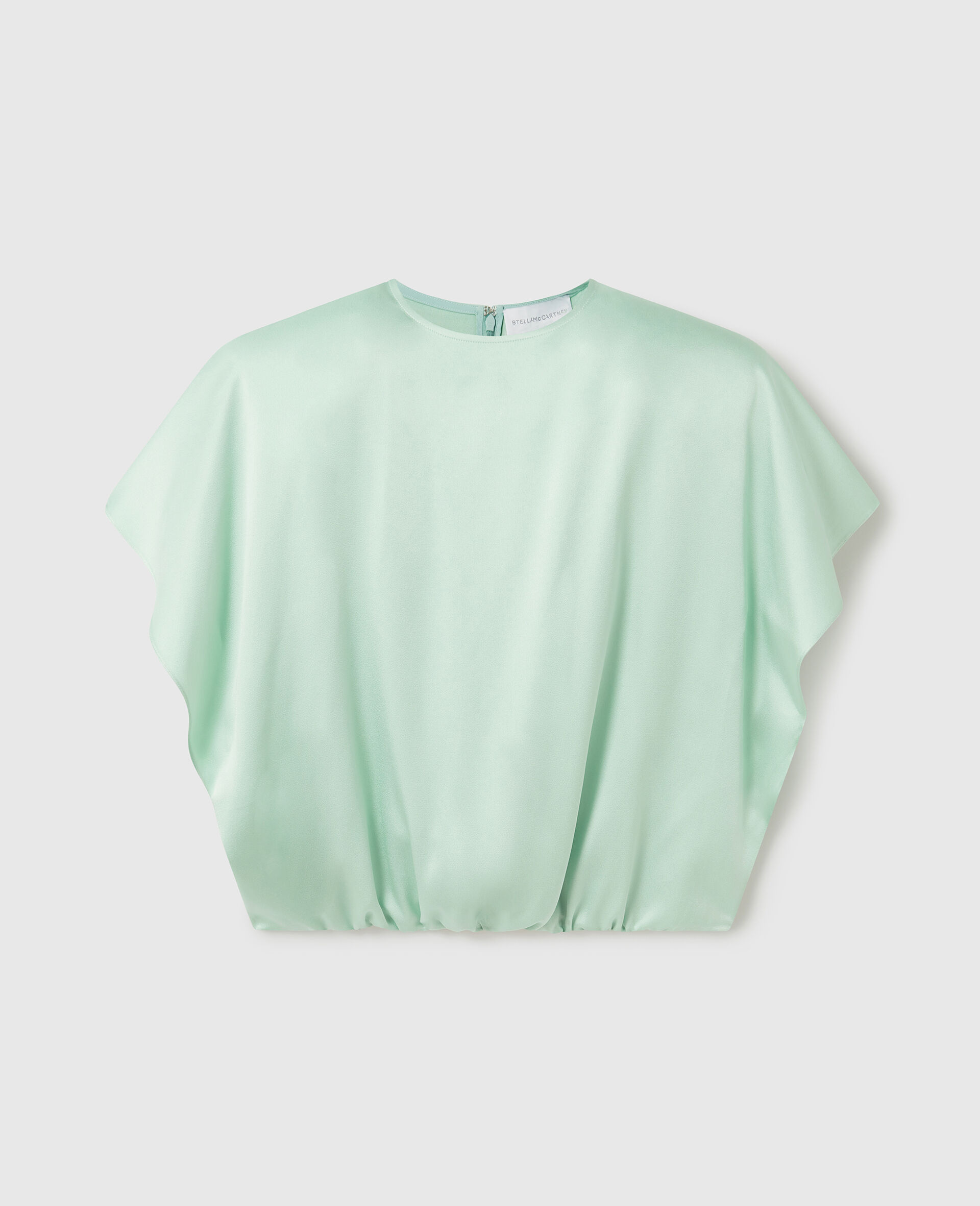 Cap-Sleeve Shoulder Pad Top-Green-medium Cap-Sleeve Shoulder Pad Top-Green-medium